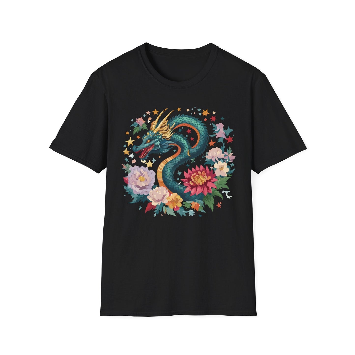 Dragon Graphic Unisex 100 Cotton Tee with Animal Artwork Design 4