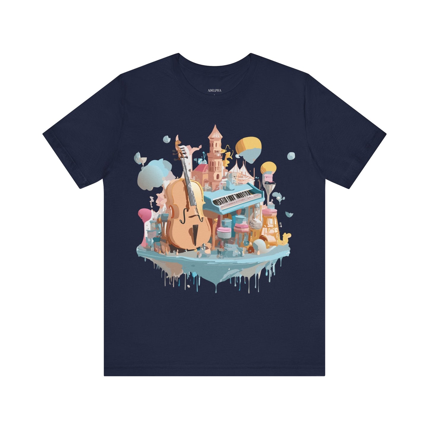 Music Graphic Tee Unisex Vintage Art Design By Adelpha Premium Short Sleeve T Shirt