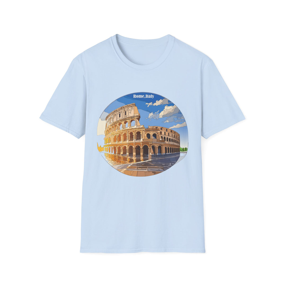 Colosseum Rome Illustration T-Shirt | Rome Italy Travel Souvenir