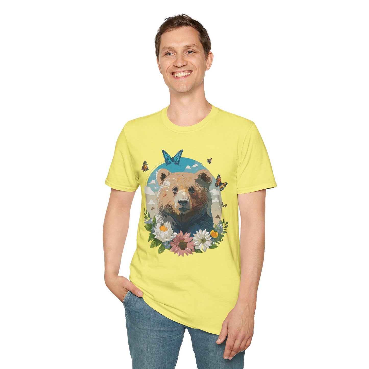 Bear Shirt Teddy Bear Tee Unisex Gildan Softstyle 100 Percent Ring Spun Cotton Tee