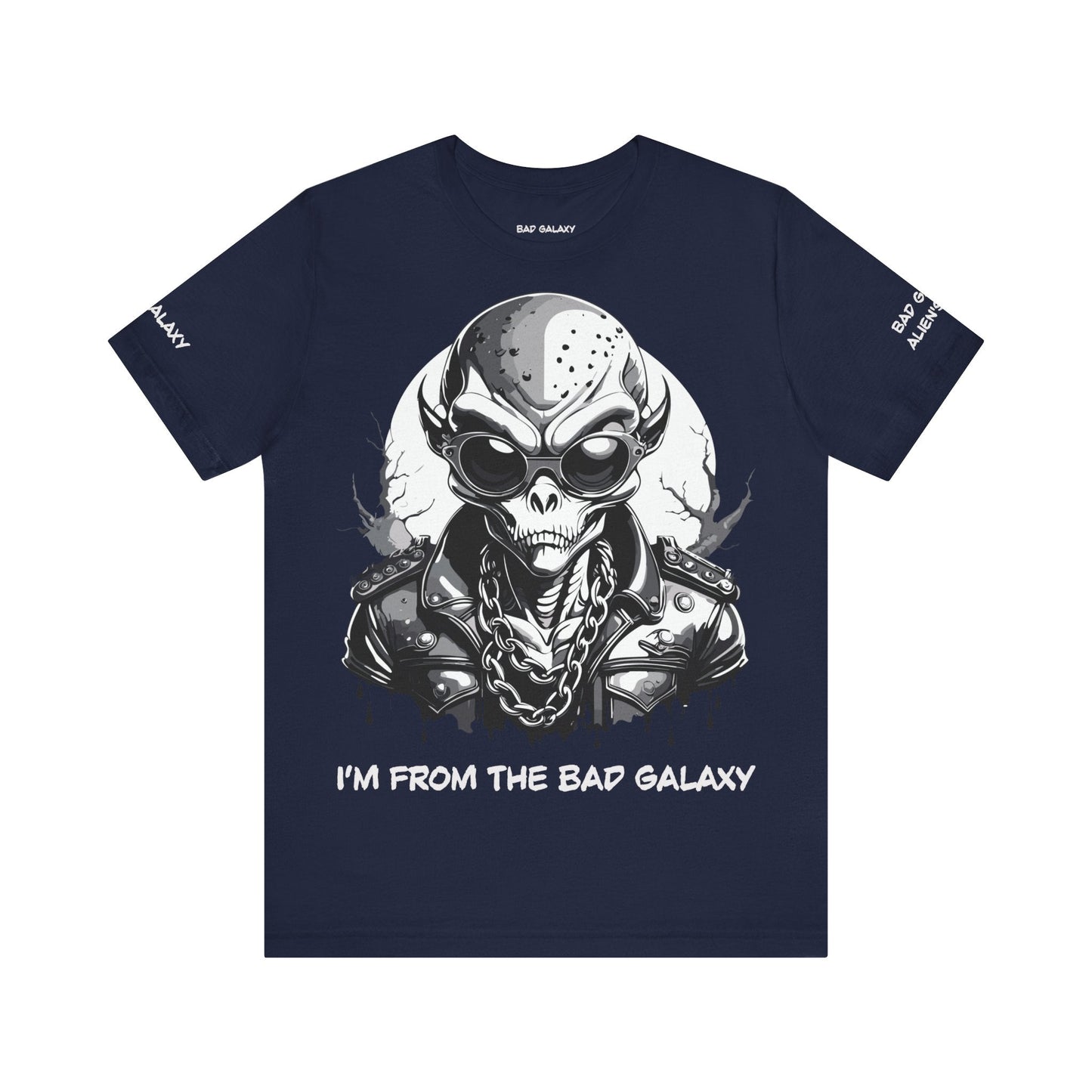Alien Tee Shirt From Bad Galaxy 100 Percent Cotton Made to Order Eco Friendly Non Toxic Inks