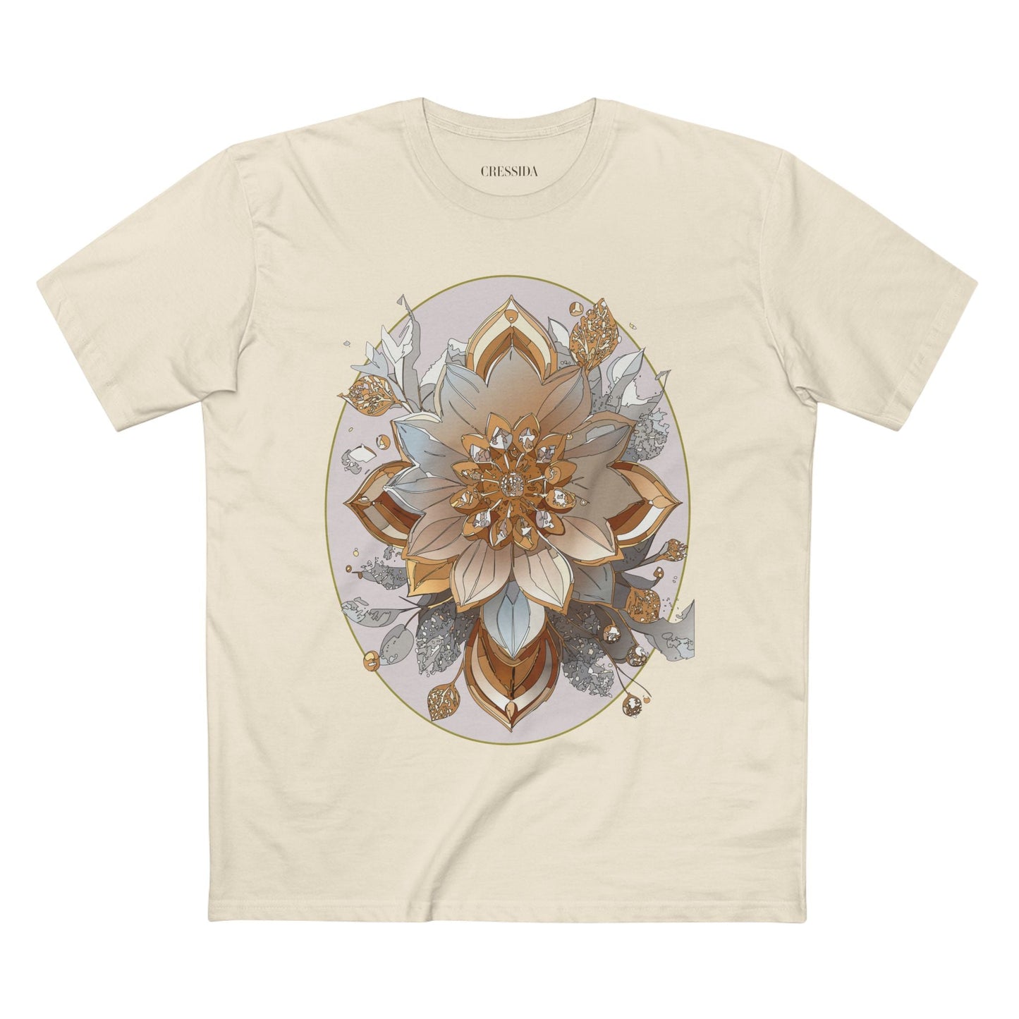 Floral Graphic T-Shirt Unisex 100 Cotton Art Design with Antique Flowers Tee 25