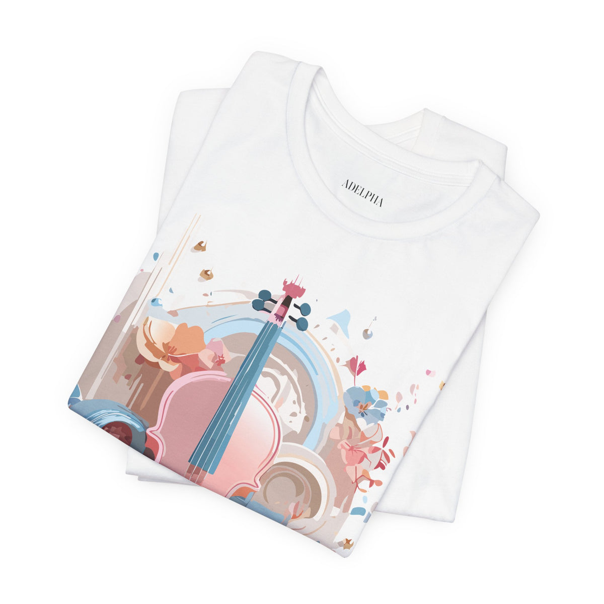 Music Graphic Unisex Cotton Bella+Canvas Tee with Art Design m152
