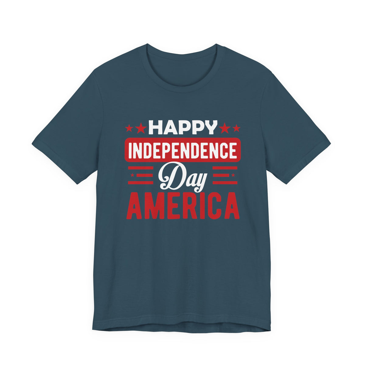 Happy Independence Day America T-Shirt Fourth of July Patriotic Unisex Cotton Tee 015