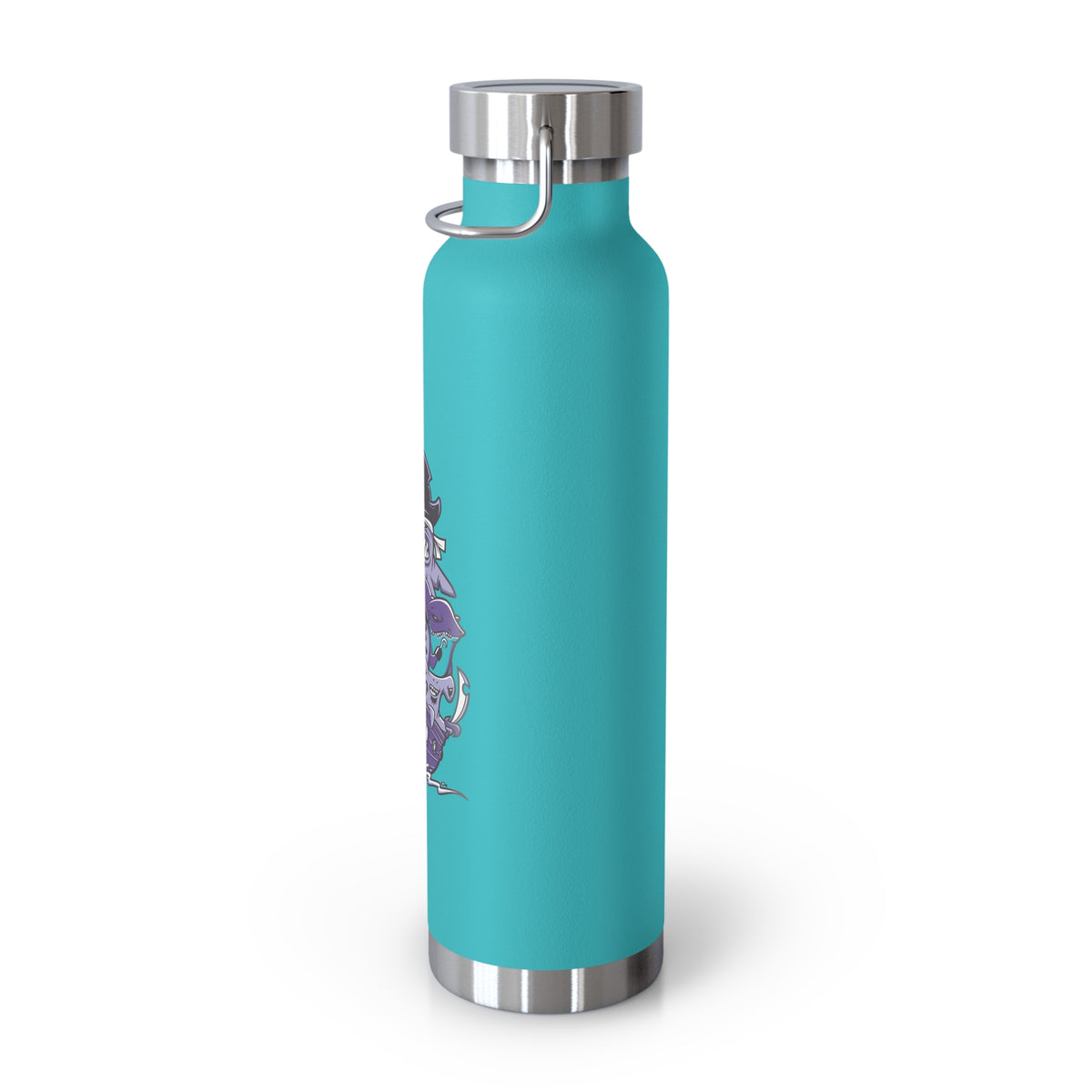 22oz Copper Insulated Water Bottle with Cartoon Design - CV79