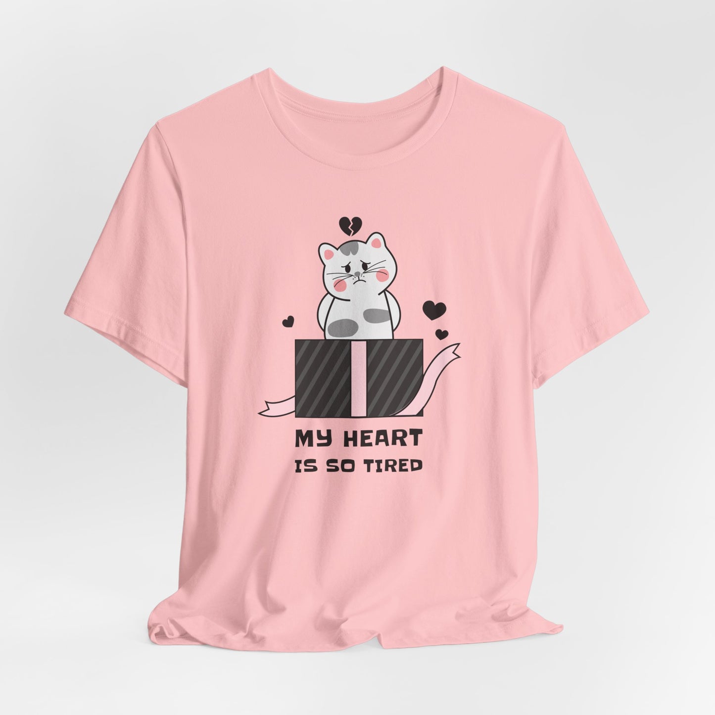 Cat Heart T-Shirt, Love T-Shirt, Tee Shirts with Animals, Valentine Day Shirt 16