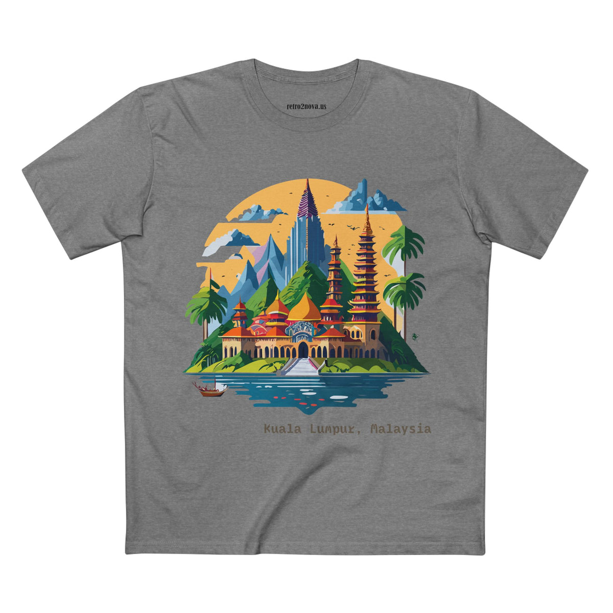 Kuala Lumpur Malaysia skyline illustration T-Shirt | Travel souvenir tee