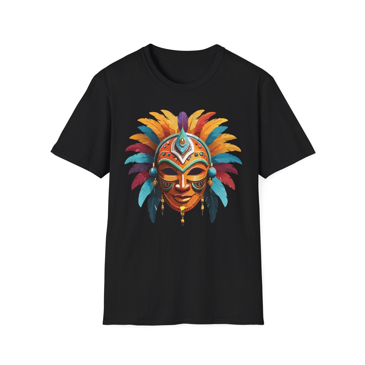 Mask Tee Shirt Unisex Softstyle 100 Percent Ring Spun Cotton Masquerade Tees For Comfort