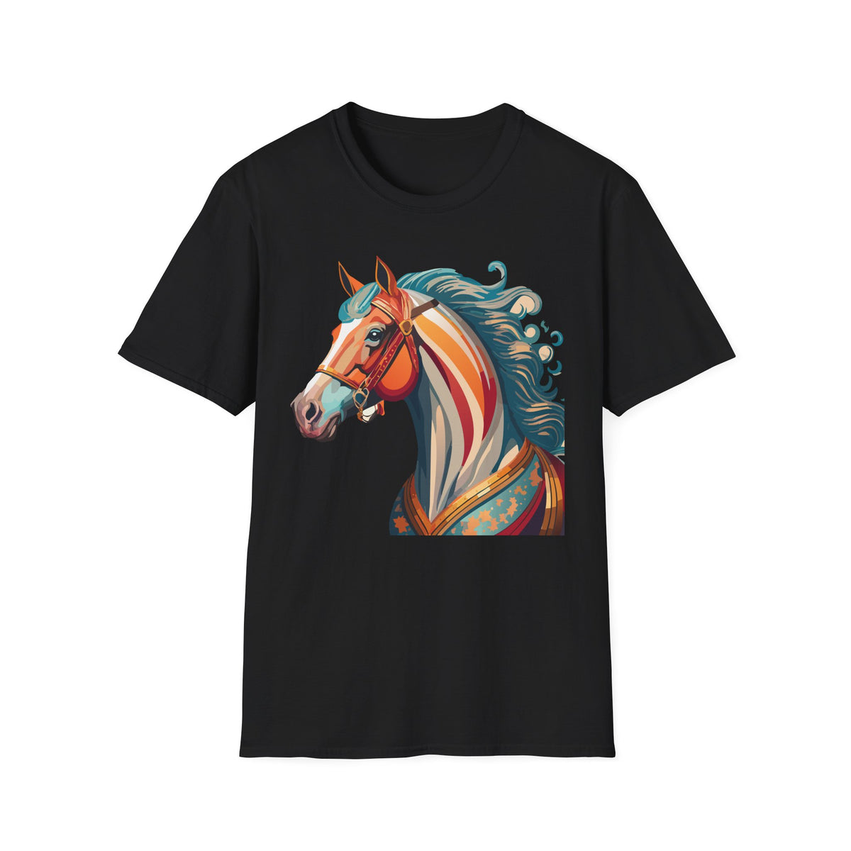 Colorful Abstract Horse T-Shirt | Artistic Stallion Tee