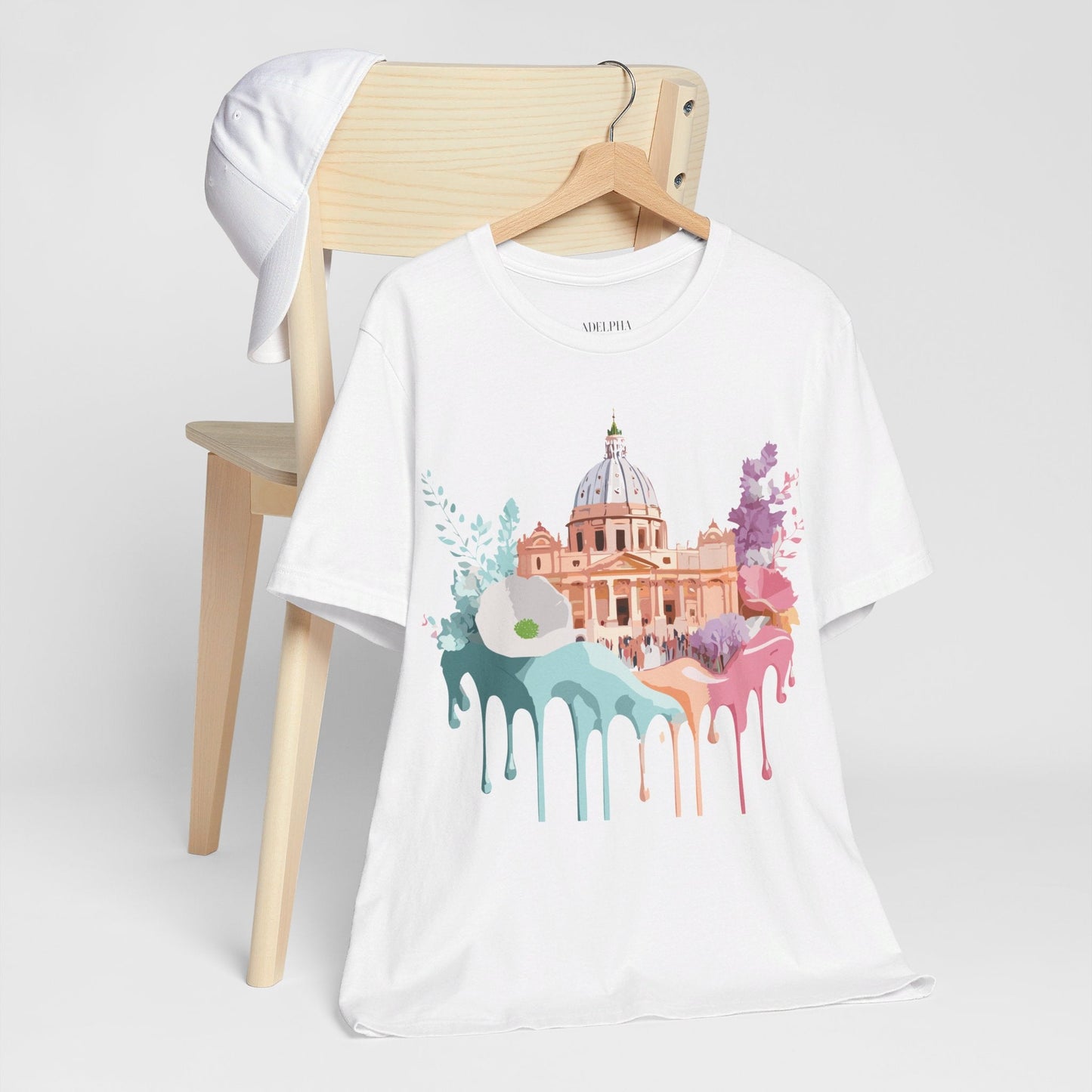 Adelpha Vintage Rome Tourist Shirt Graphic Tee Unisex Short Sleeve Art Design Artwork