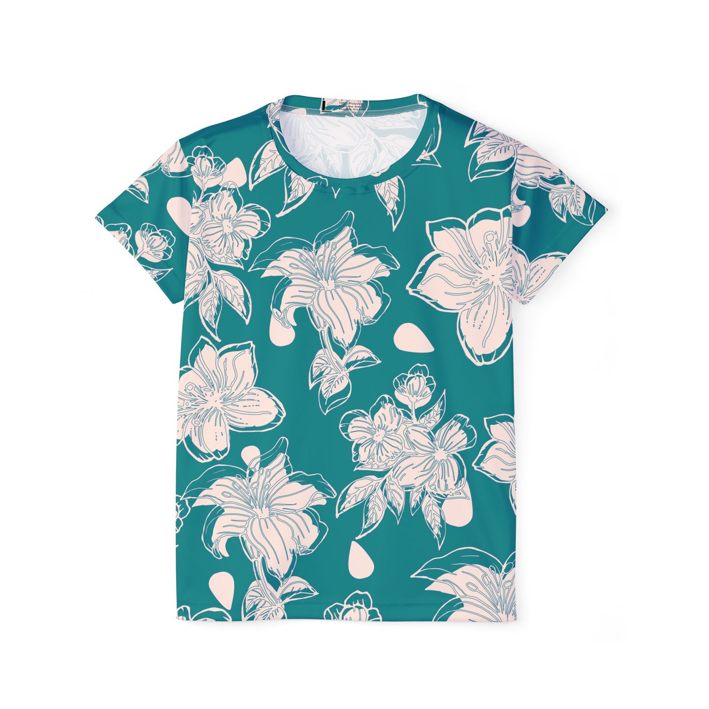 Poly Jersey Tee Shirt with floral prints