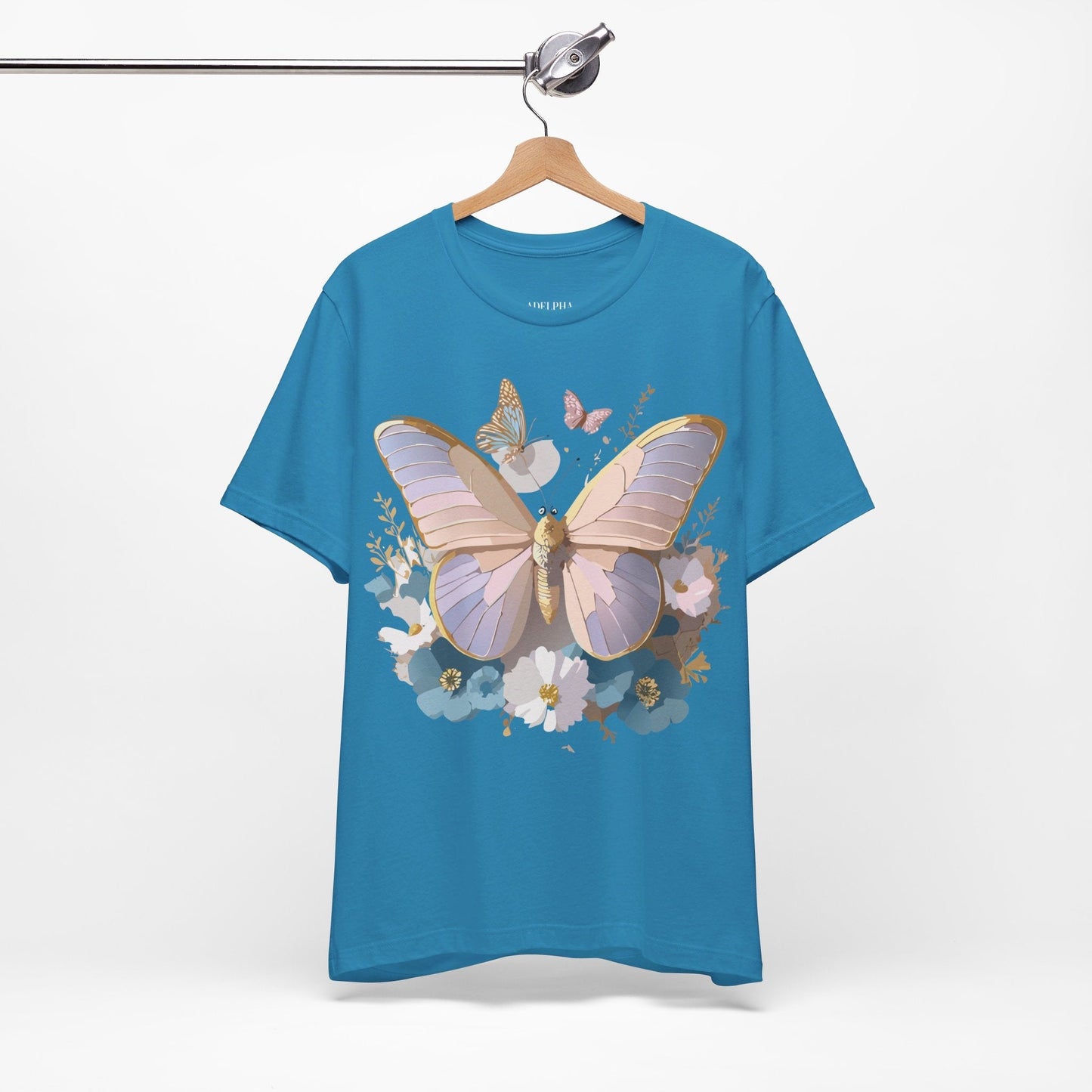 Butterfly Graphic Tee Unisex Short Sleeve Vintage Inspired Artwork Adelpha