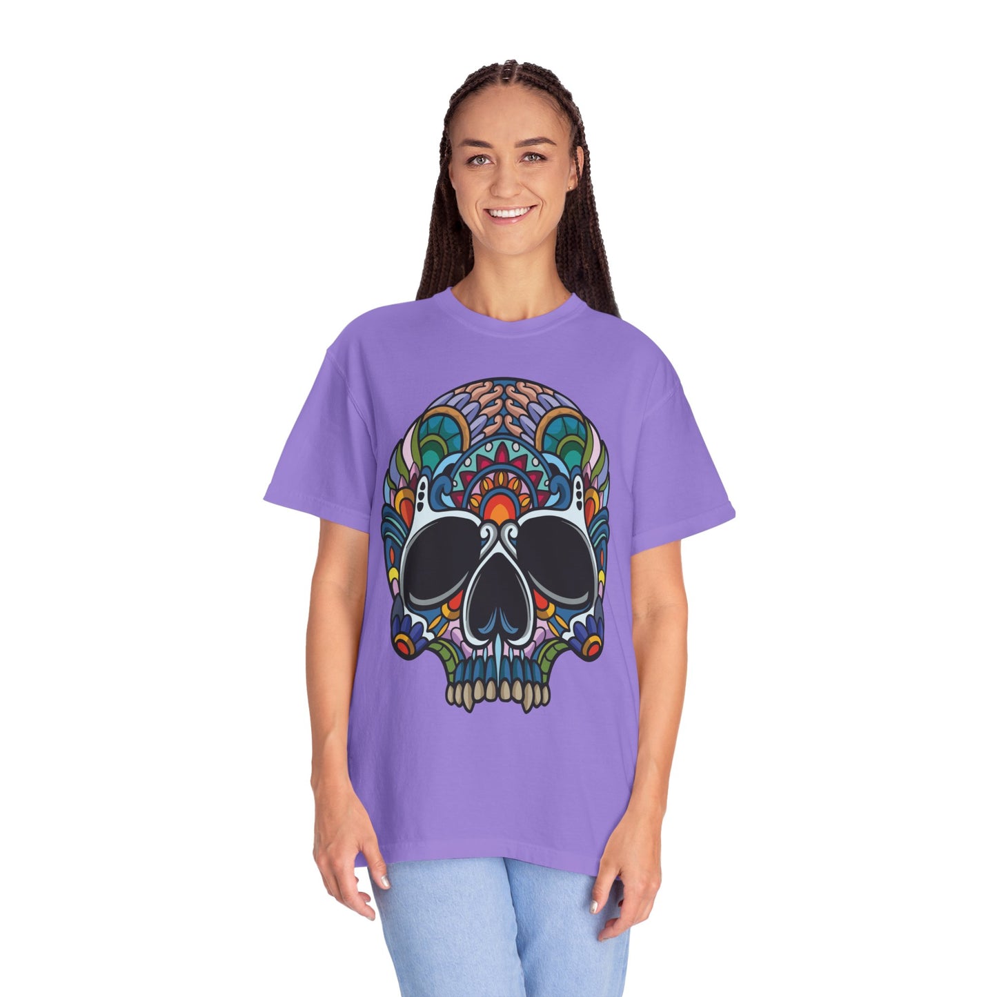 Unisex Cotton Tee Shirt with Skull