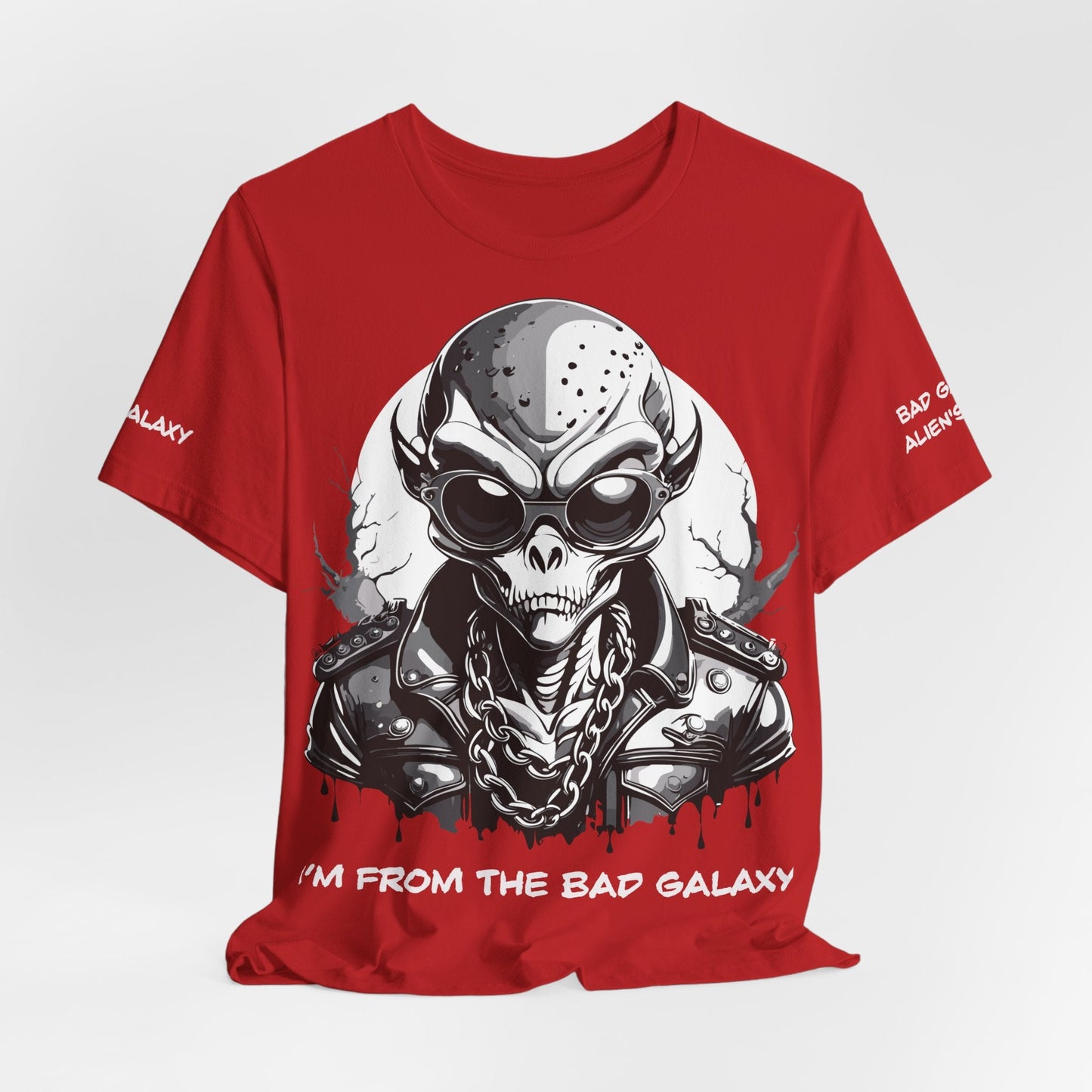 Alien Tee Shirt From Bad Galaxy 100 Percent Cotton Made to Order Eco Friendly Non Toxic Inks