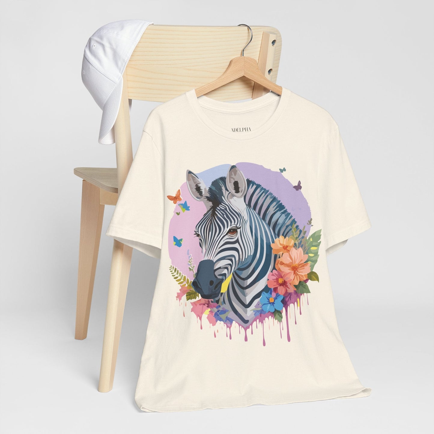 Adelpha Zebra Graphic Tee Unisex Jersey Short Sleeve Vintage Inspired Artwork Tee Shirt