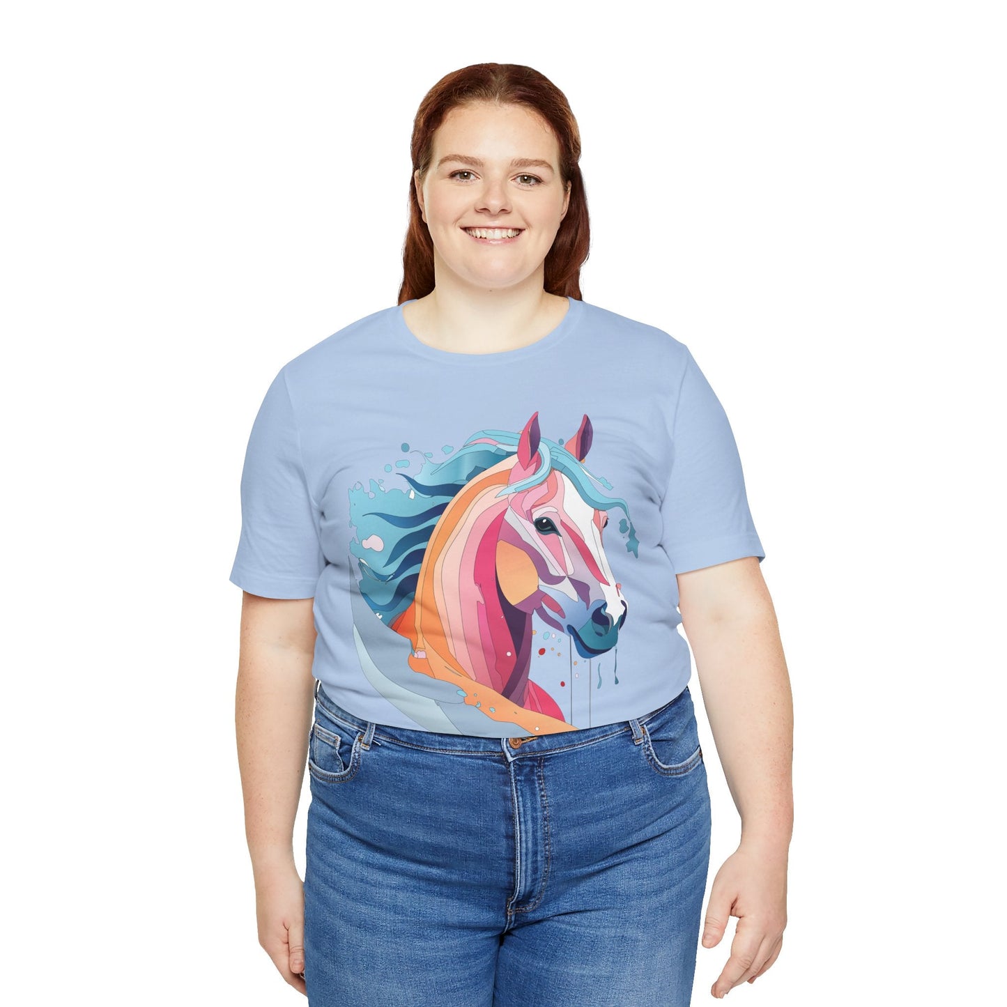 Unisex Animal Tee Shirt With Art Design Wild Animals Short Sleeve Premium Comfort Fit