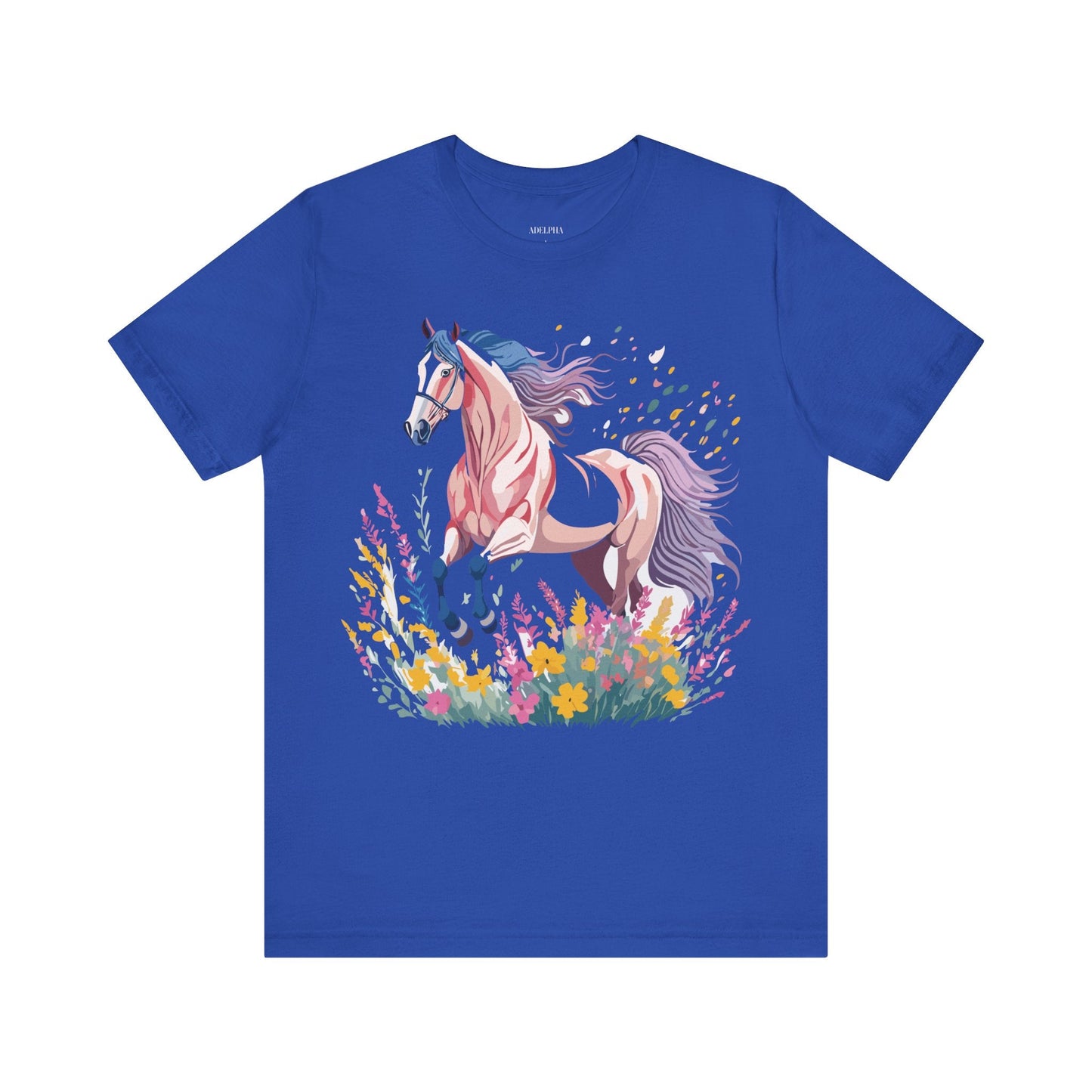 Horse Graphic Tee Unisex Short Sleeve Jersey Shirt Adelpha Vintage Inspired Art Collection