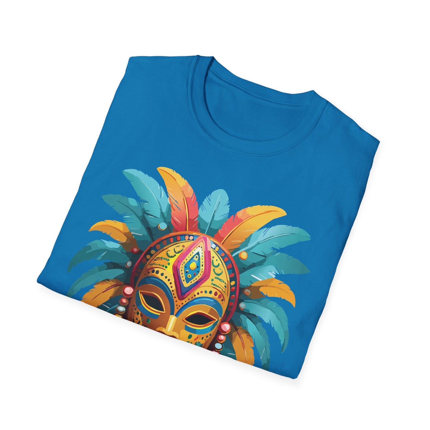 Mask Graphic Unisex Cotton Masquerade Design Artwork Tee 25