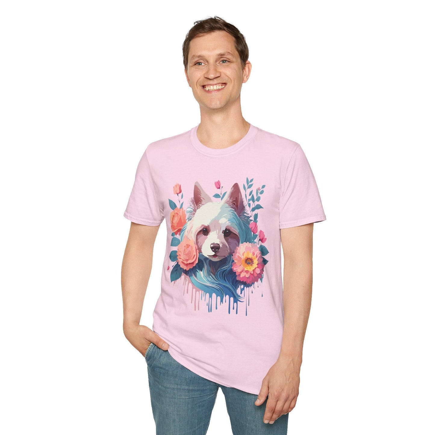 Dog Shirt Unisex Softstyle Cotton Tee Gildan 64000 With Animal Designs