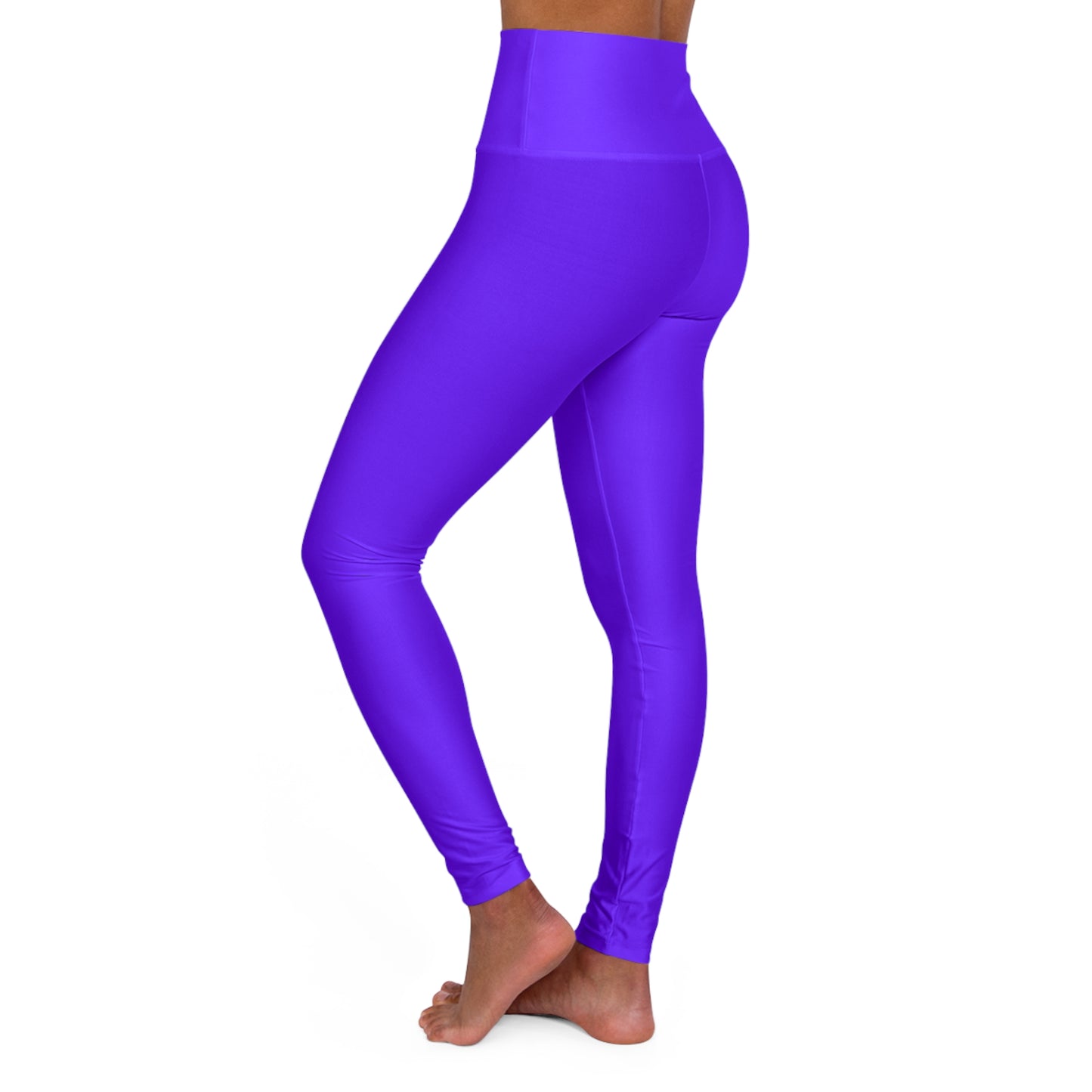 Electric Indigo Color High-Waist Yoga Leggings Women's Seamless Poly-Span Stretchy Pants XS-2XL