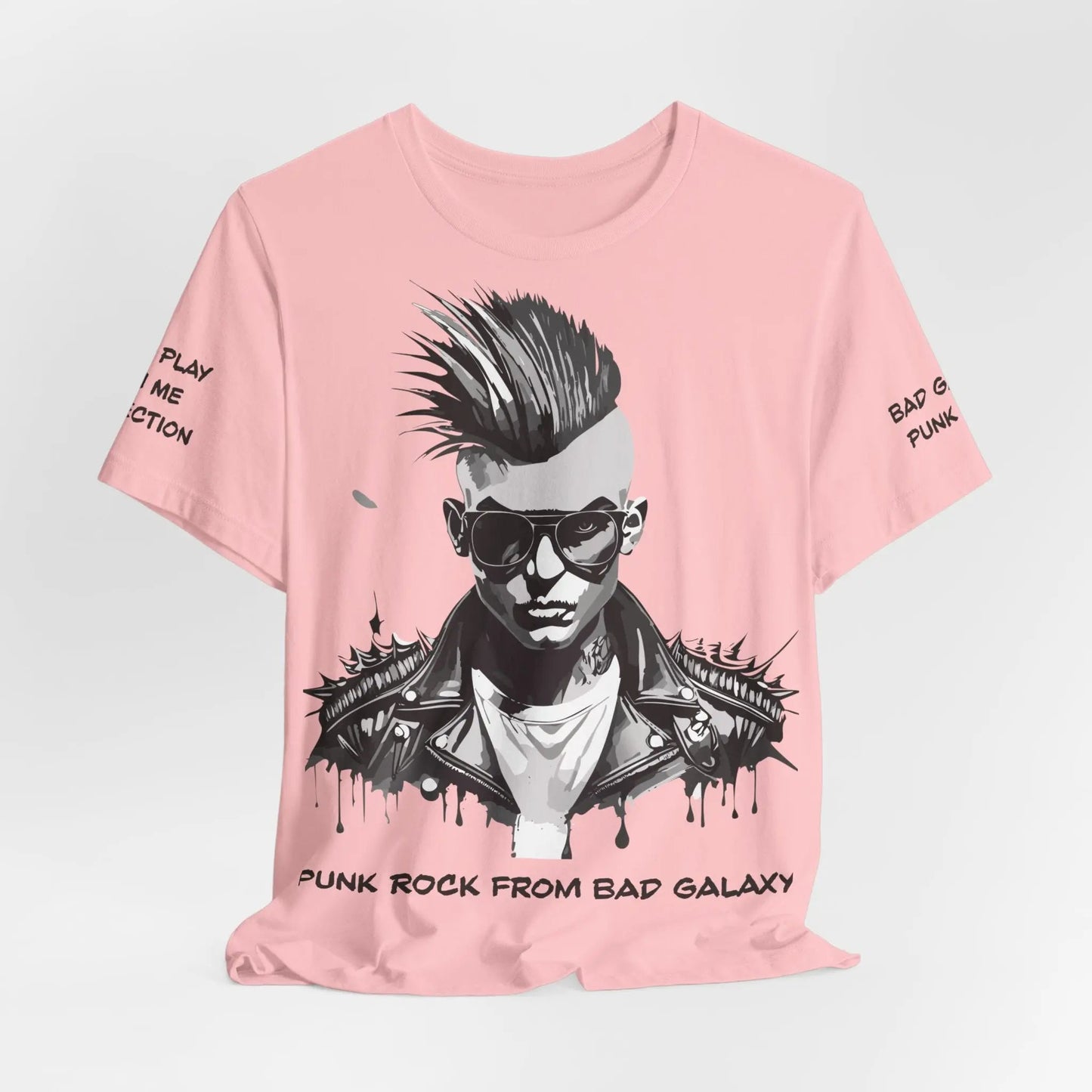 Punk Rock Tee Shirt From Bad Galaxy Made To Order 100 Percent Cotton Eco Friendly Inks