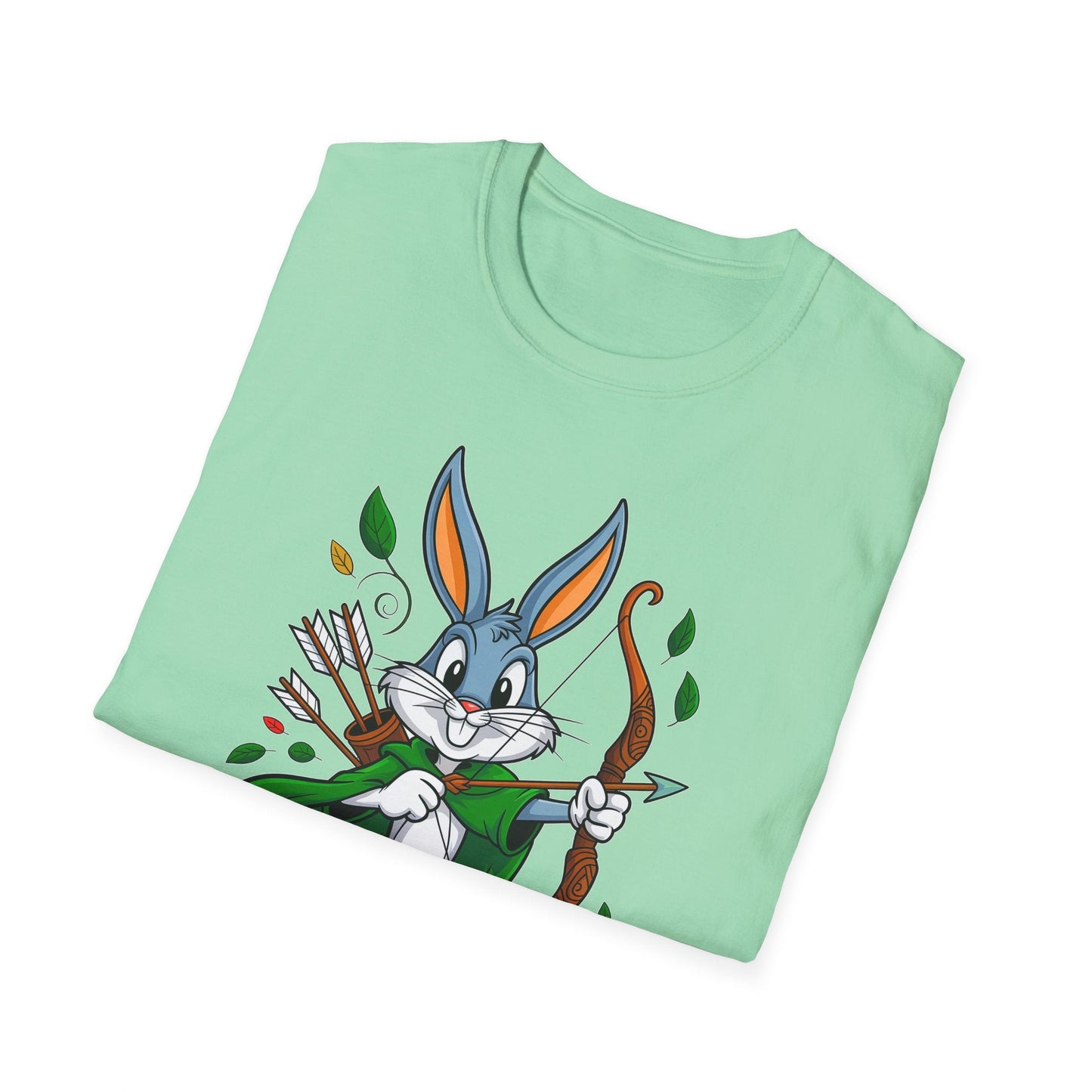 Cartoon Bunny Graphic Unisex Cotton Animal Animation Artwork Design Tee 2