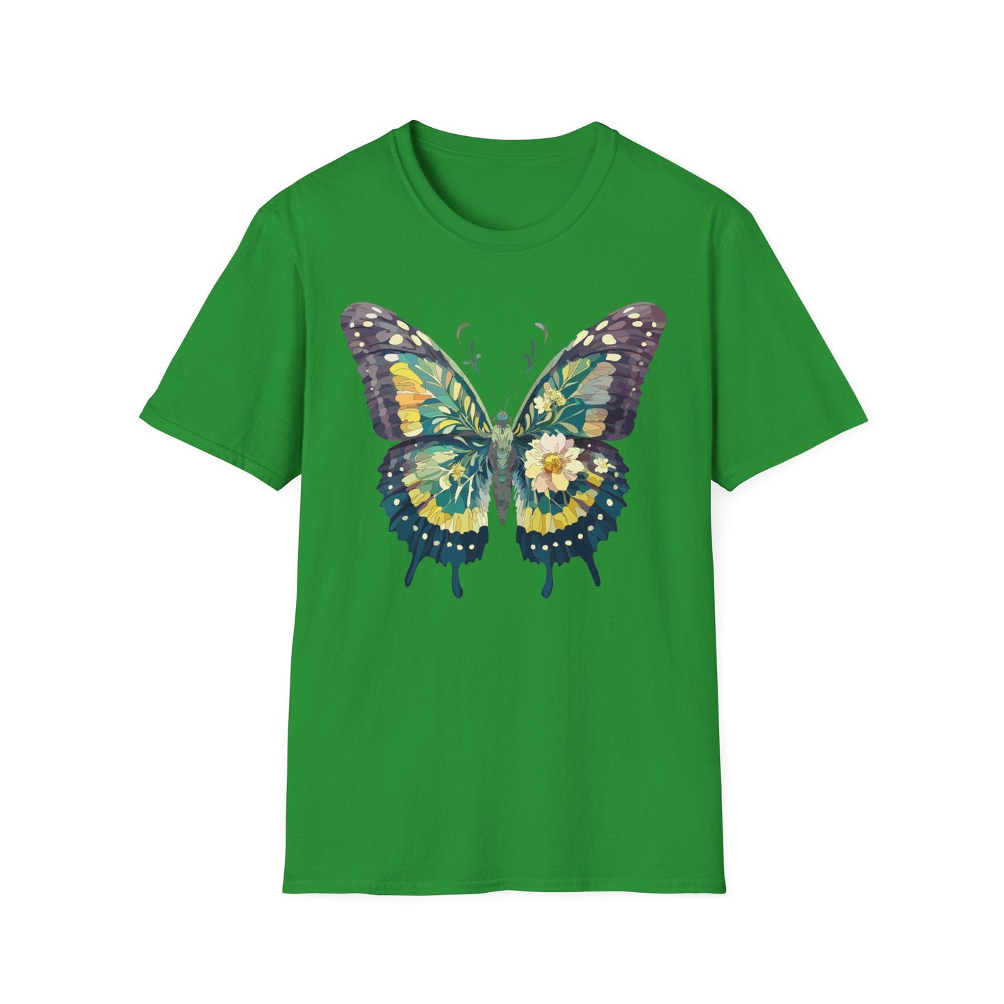 Butterfly Shirt Unisex Monarch Print T Shirt Gildan Softstyle 64000 Lightweight Tee