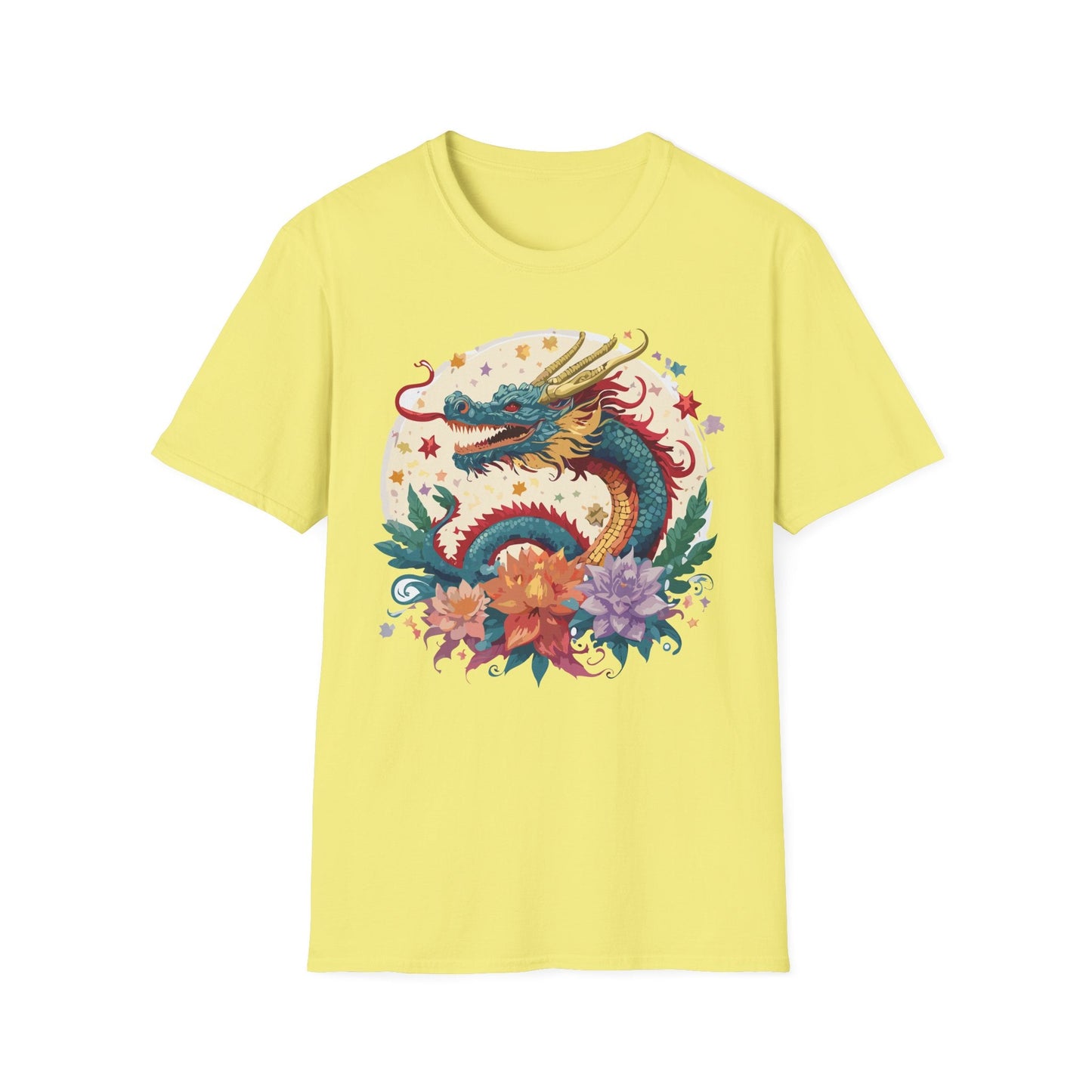 Dragon Graphic Unisex 100 Cotton Tee with Animal Artwork Design 5