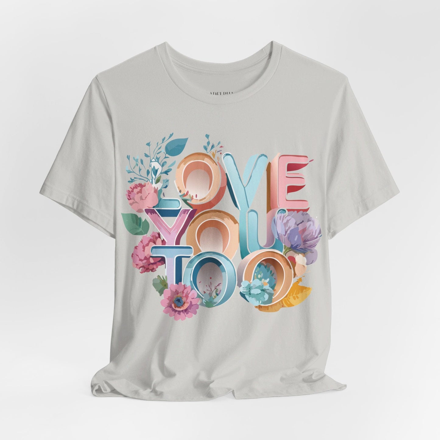 Valentine Day Graphic Unisex 100 Cotton Vintage Artwork with Love and Flower Design Tee 39