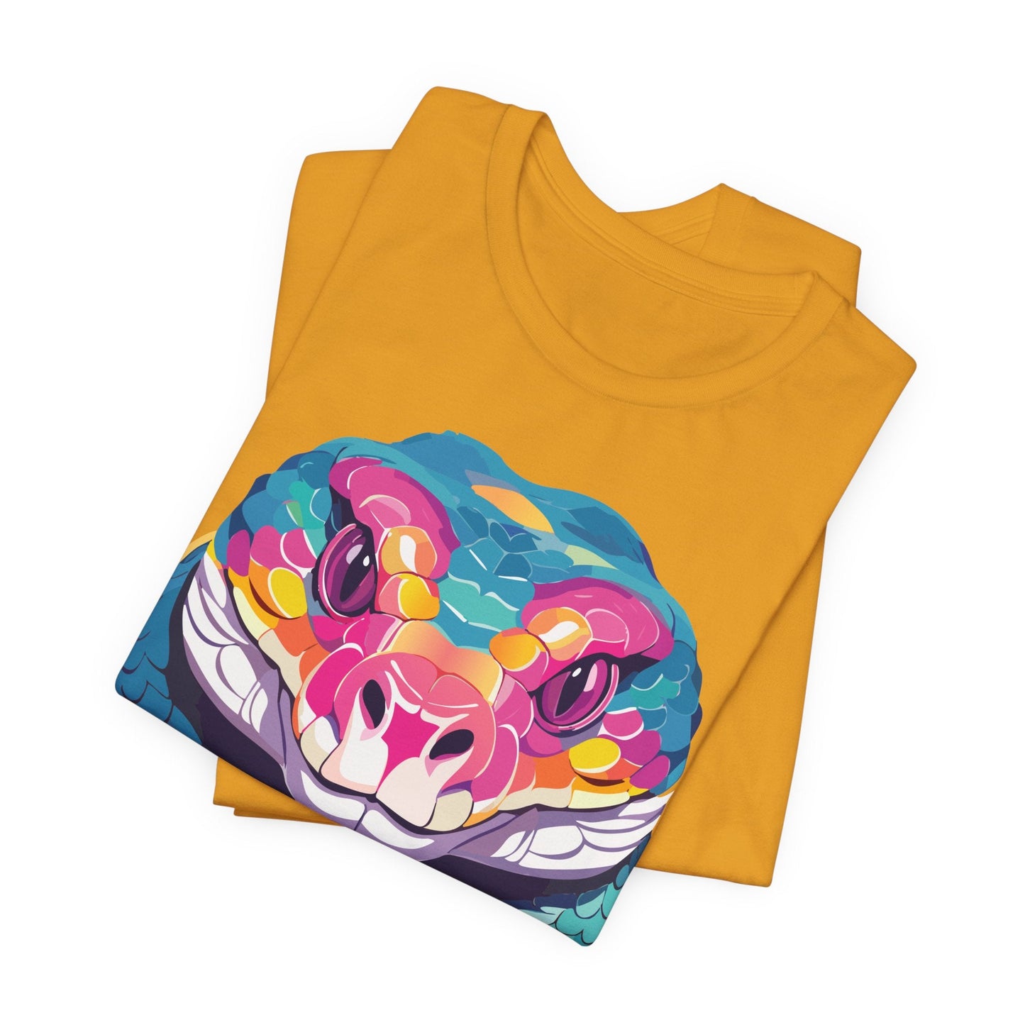 Unisex Animal Tee Shirt With Art Design, Wild Animals Short Sleeve Graphic Tee For Everyday Wear