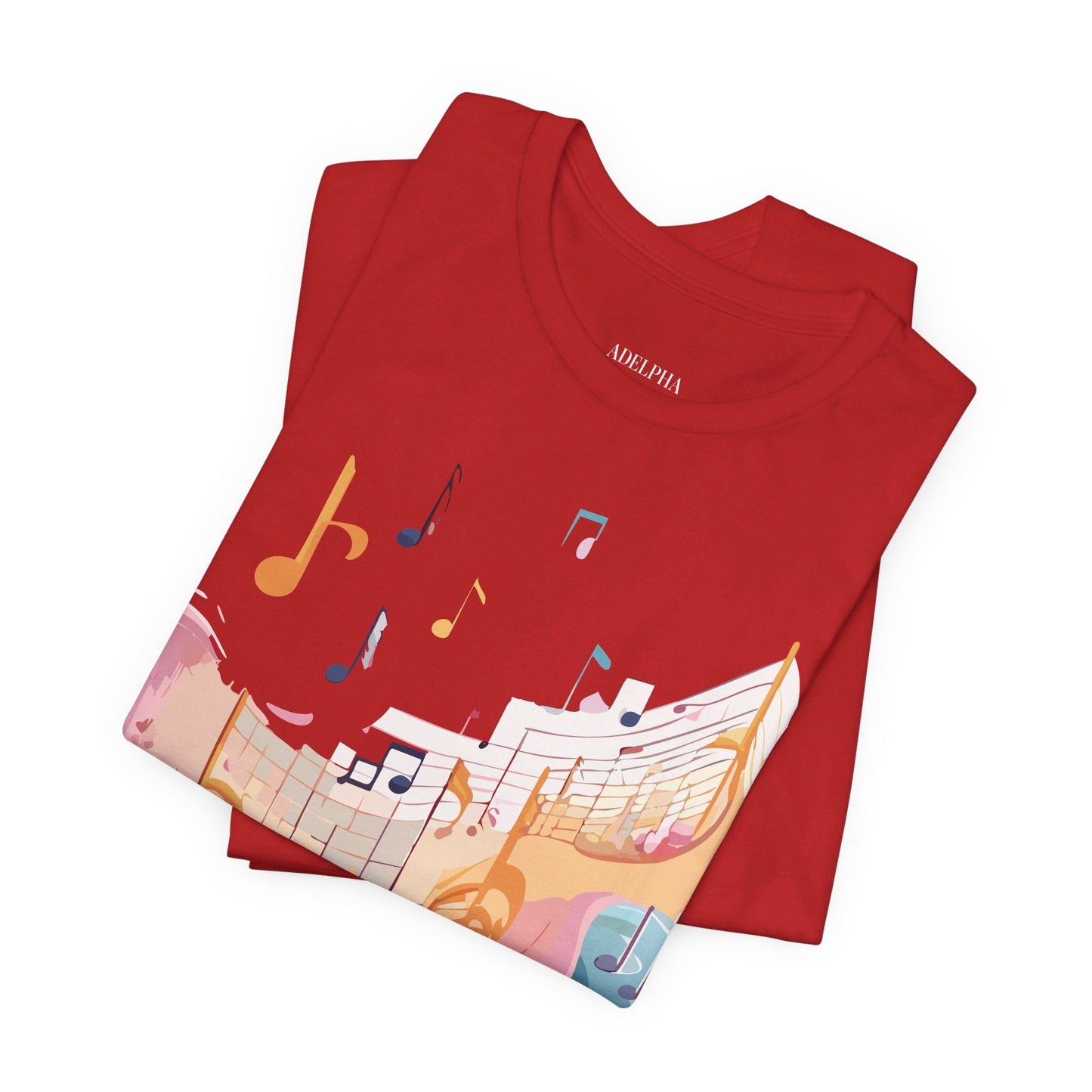 Music Graphic Unisex 100 Cotton Vintage Art with Musical Elements Tee 27