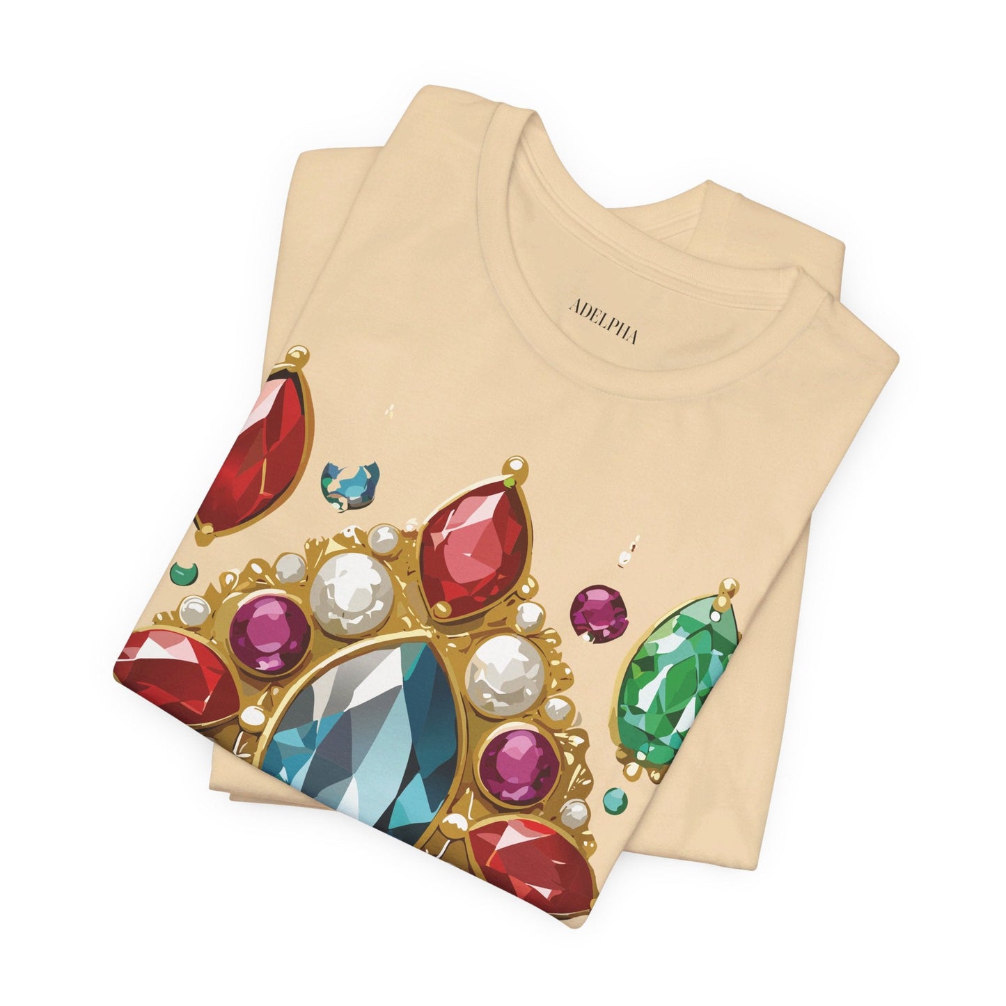 Jewelry Graphic Unisex 100 Cotton Vintage Treasure Art T-Shirt 44