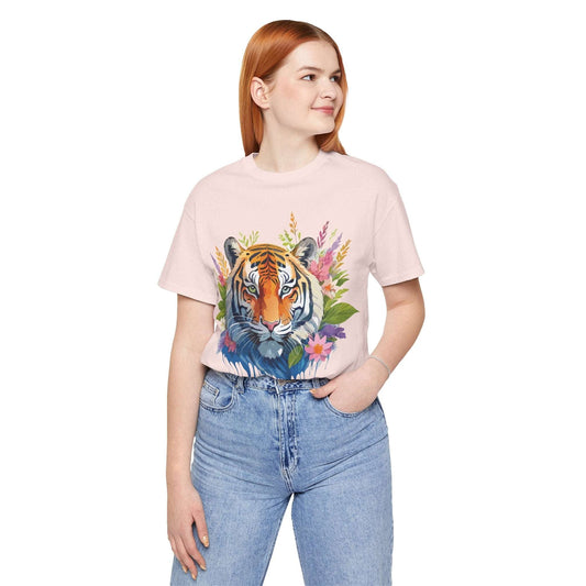 Tiger Graphic Unisex 100 Cotton Vintage Art with Animal Tee 6