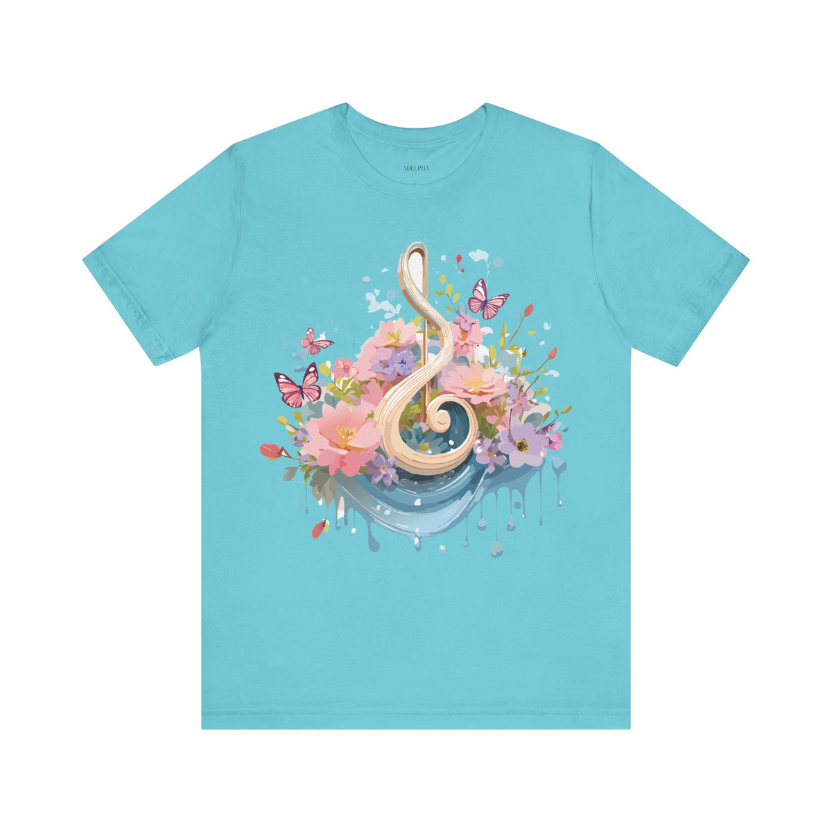 Music Graphic Unisex Cotton Bella+Canvas Tee with Art Design m149