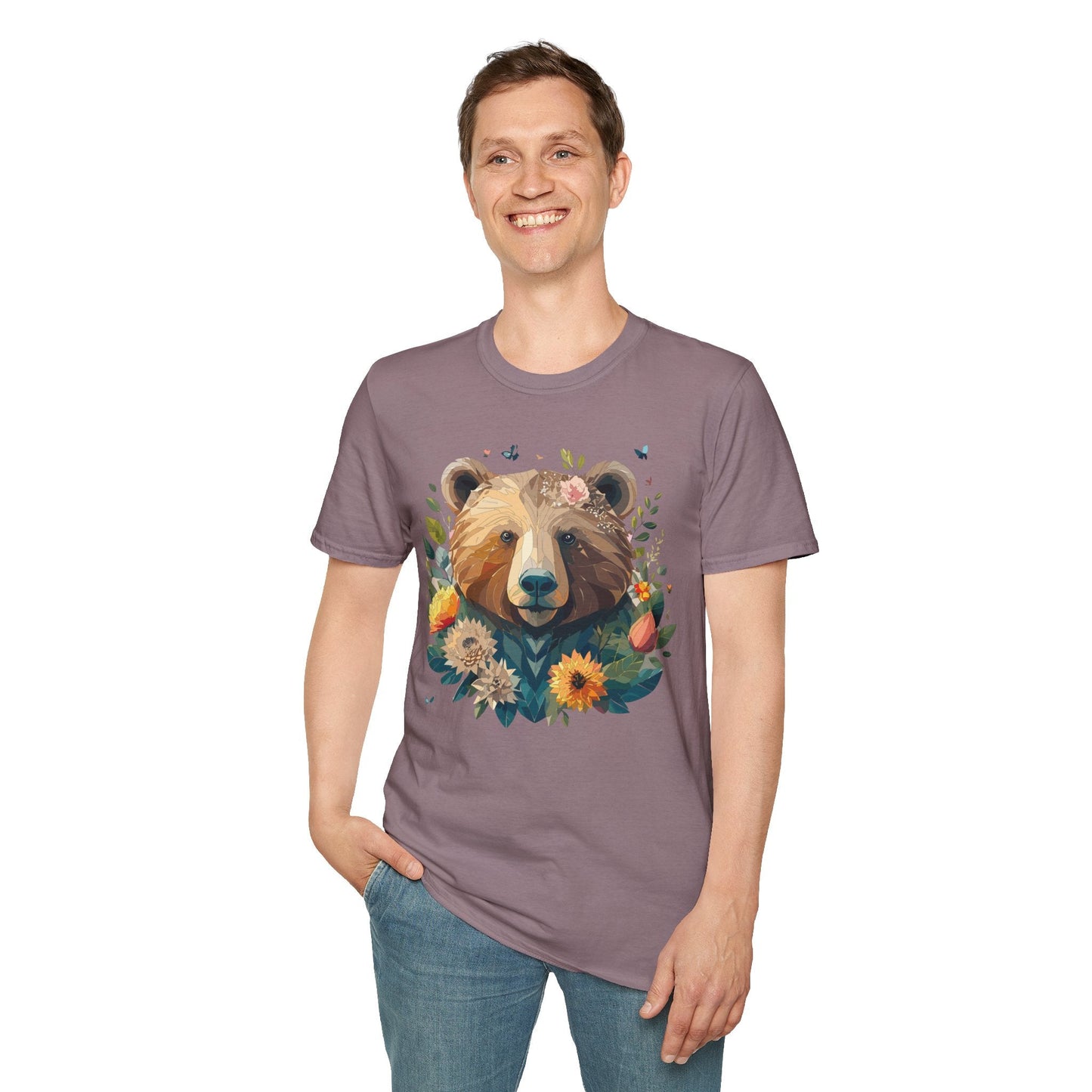 Bear T Shirt Unisex Teddy Bear Tee Gildan Softstyle 64000 100 Percent Ring Spun Cotton