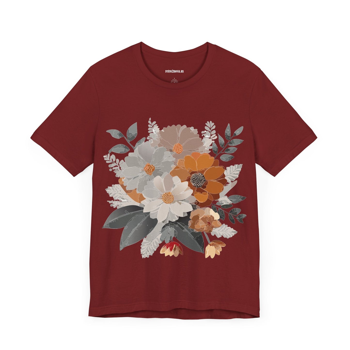 Flowers Shirt Floral Shirt Unisex Tee Lightweight Jersey Short Sleeve Floral Print Free Shipping