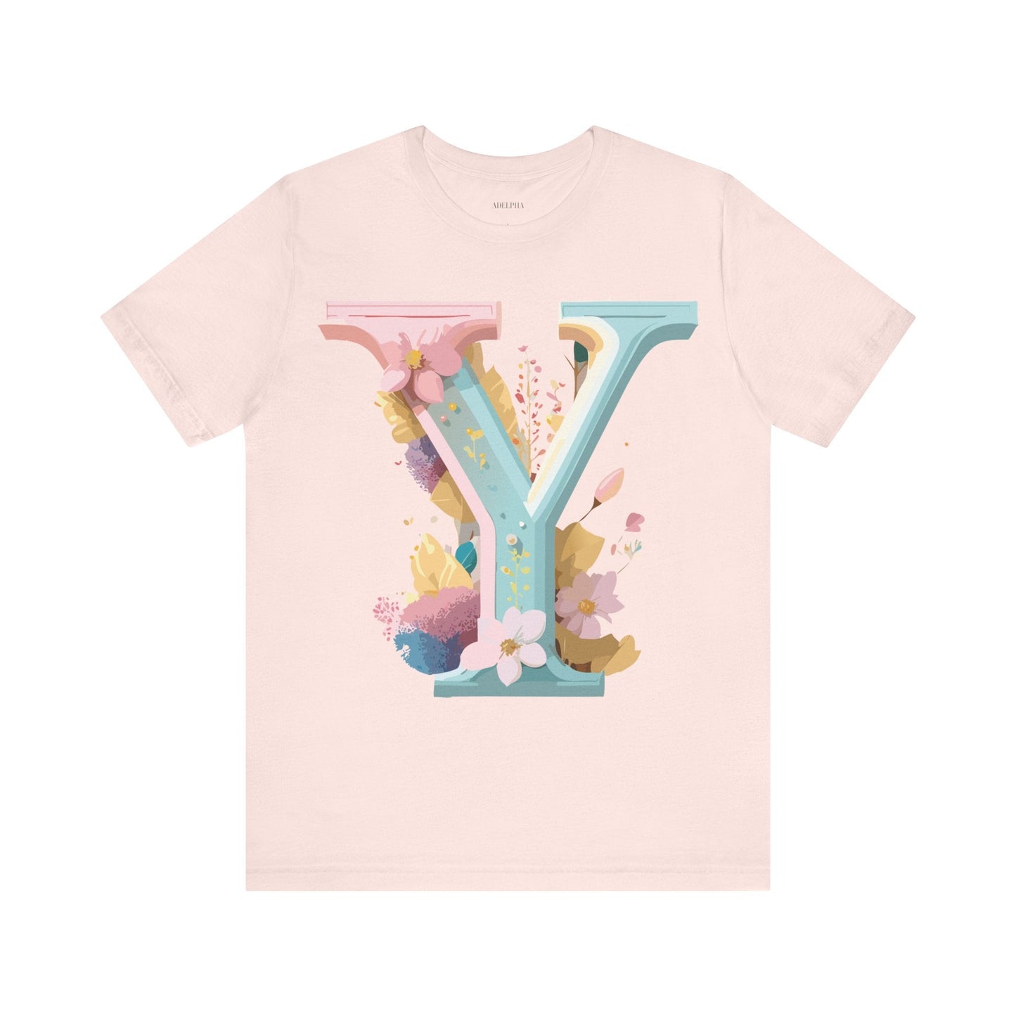 Letter Y Shirt Unisex Jersey Graphic Tee By Adelpha Vintage Inspired Art Short Sleeve Premium