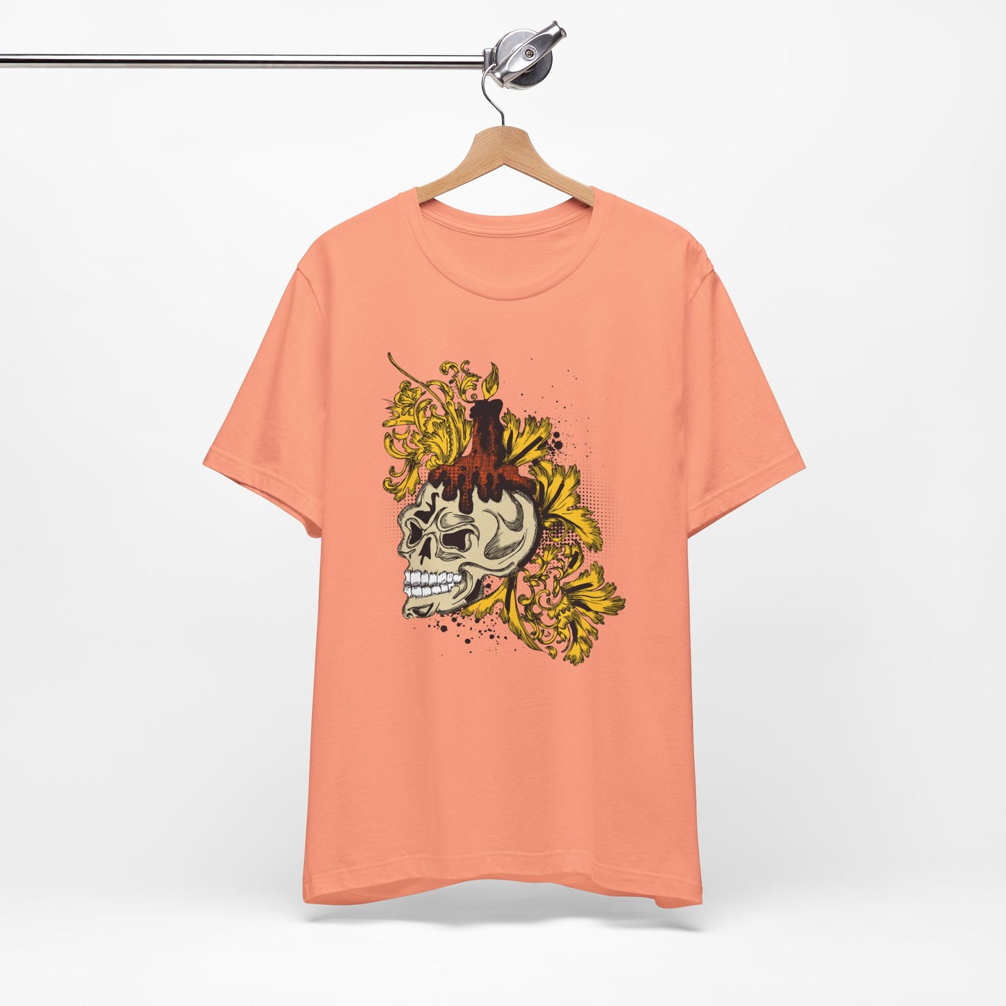 Rock Skull Graphic Design Tee, Skull Shirt, Vintage Tees, Art Design T-Shirt, Vintage Graphic Tee, Art Shirts with Skulls