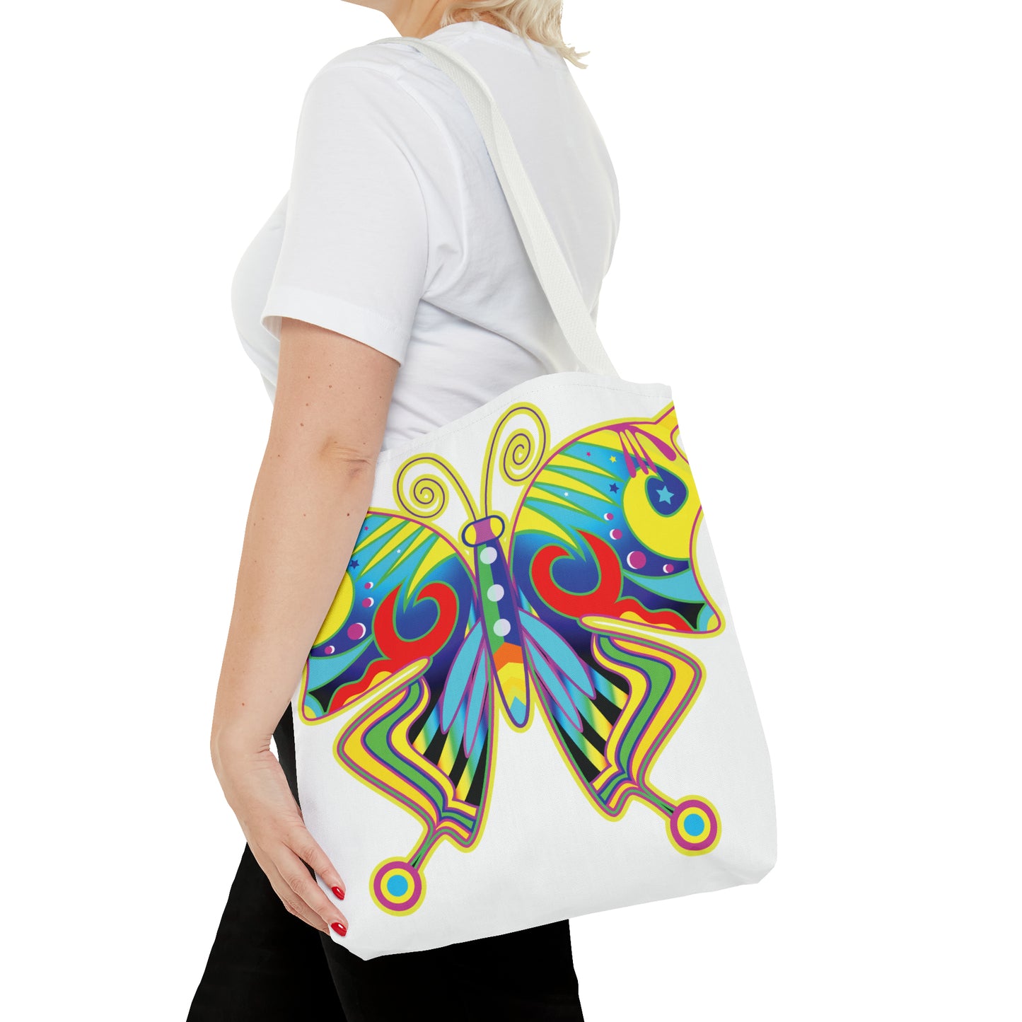 Canvas Bag with Butterfly Prints