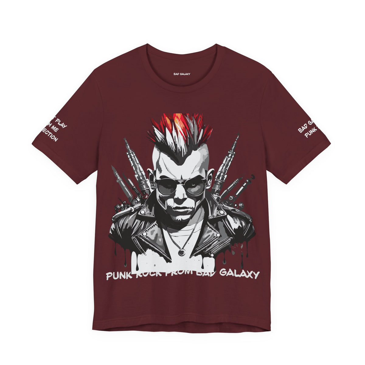 Punk Rock Graphic Unisex Cotton Bella+Canvas Tee with Art Design b27