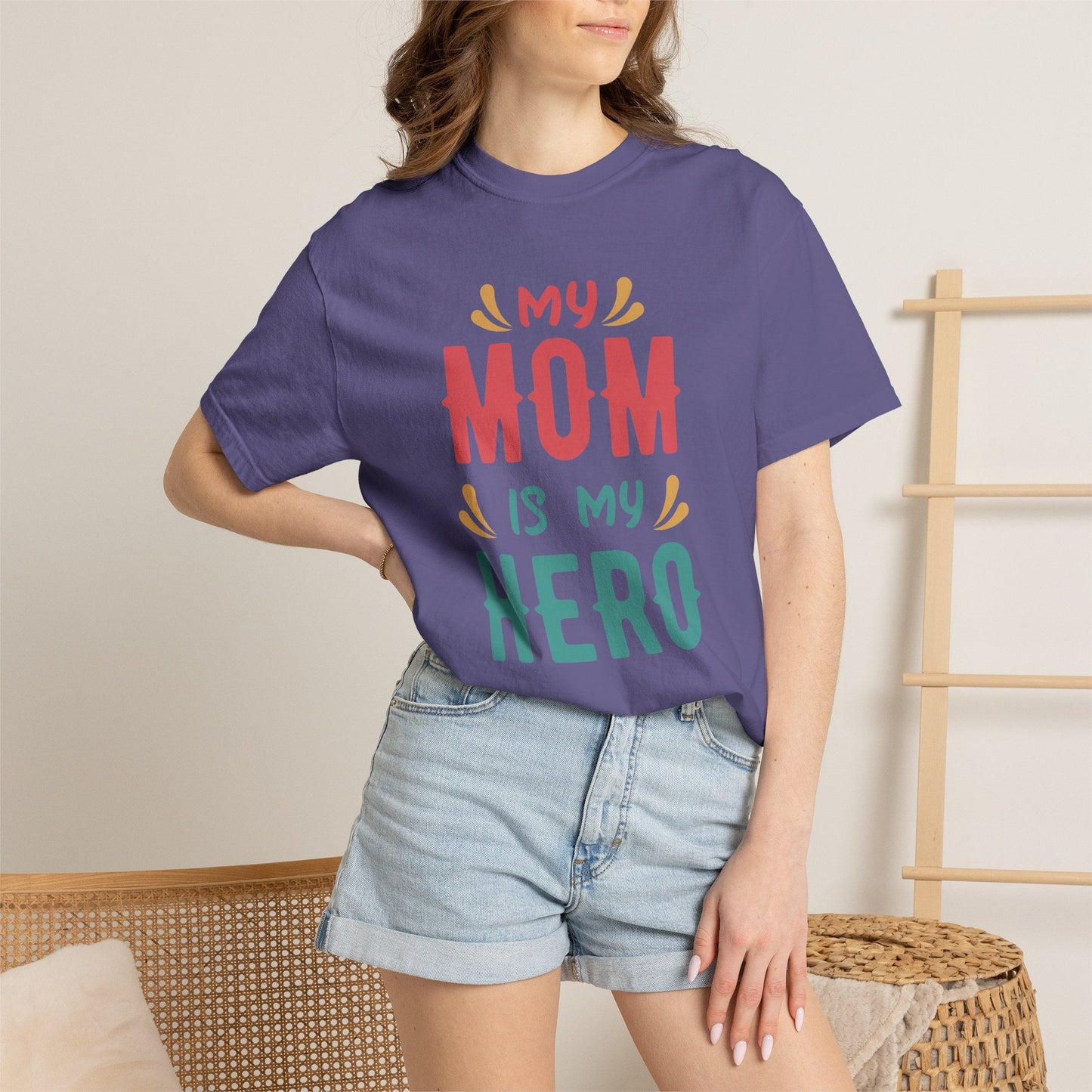 Mom T-shirt Mother's Day Mama Tee Unisex Comfort Colors Garment-Dyed Cotton h11