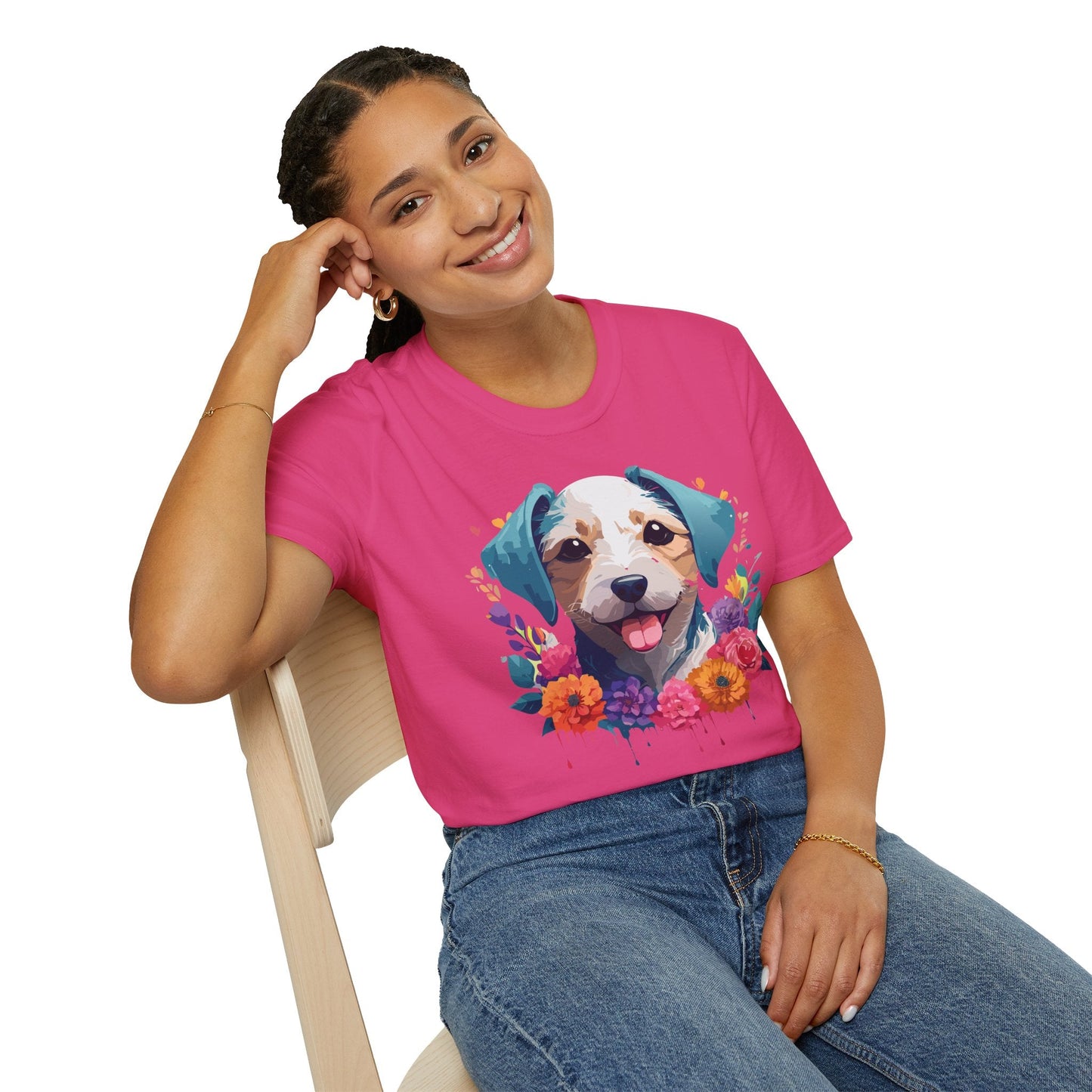 Dog Shirt Unisex Animal Tee Softstyle 64000 Gildan RingSpun Cotton