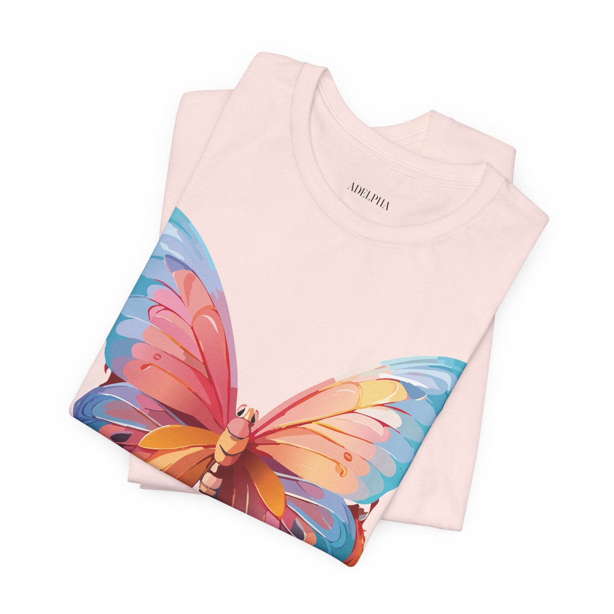 Butterfly Graphic Unisex Cotton Bella+Canvas Tee with Art Design n11