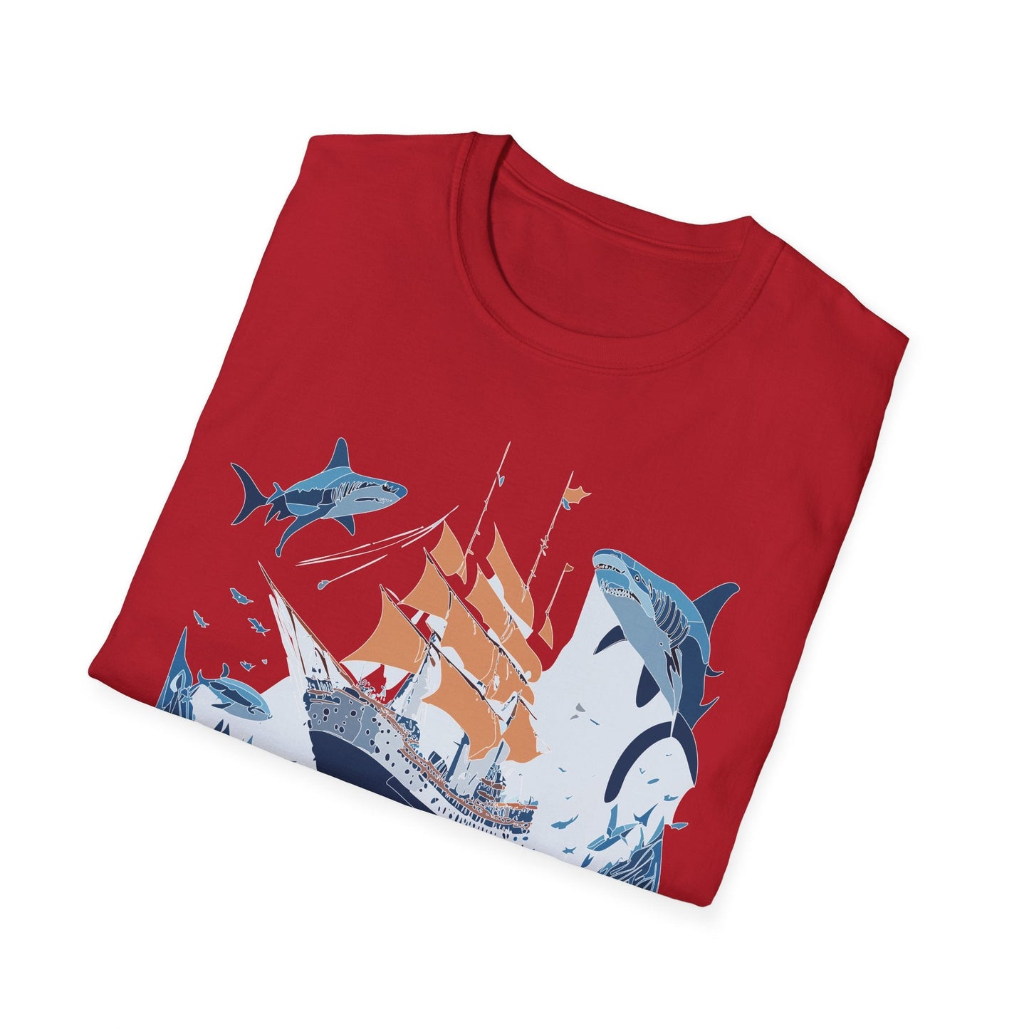 Ocean Graphic Unisex Softstyle Cotton Tee 18