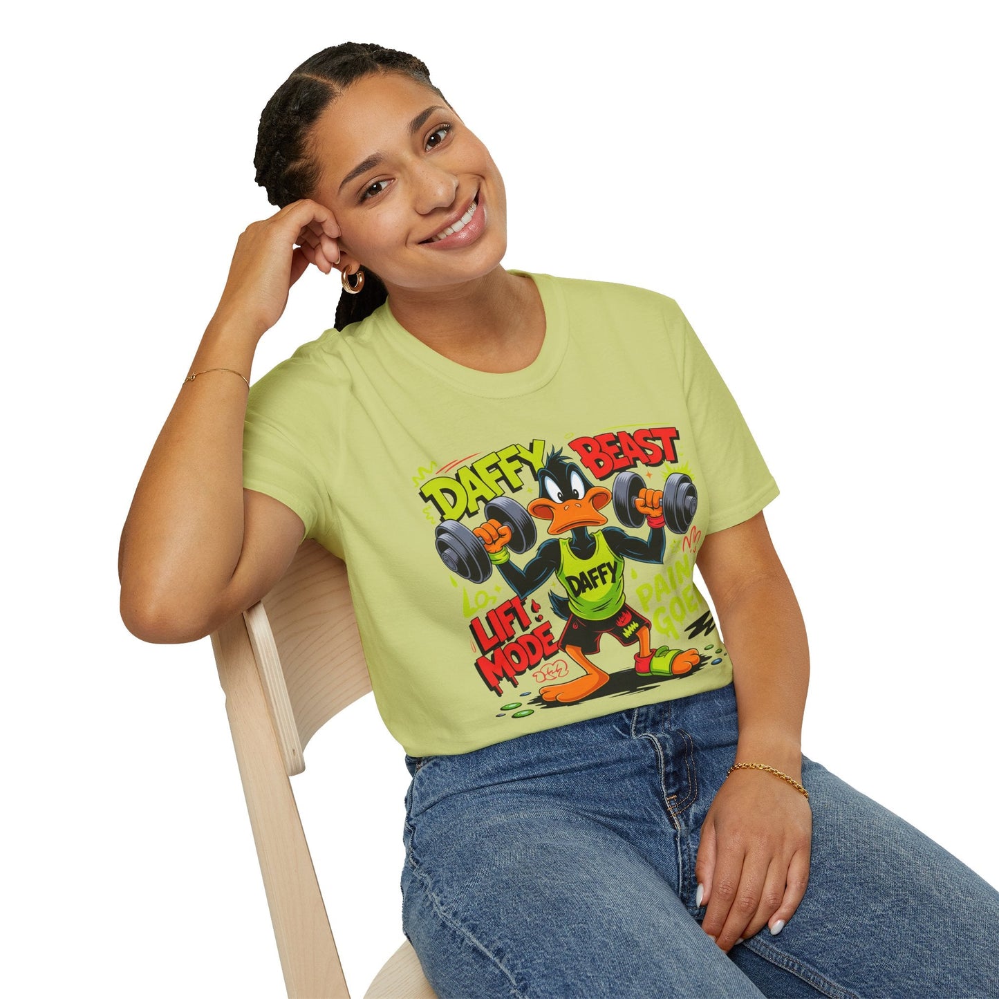 Cartoon T Shirt Funny Animals Print Unisex Animation Tee Gildan Softstyle 64000