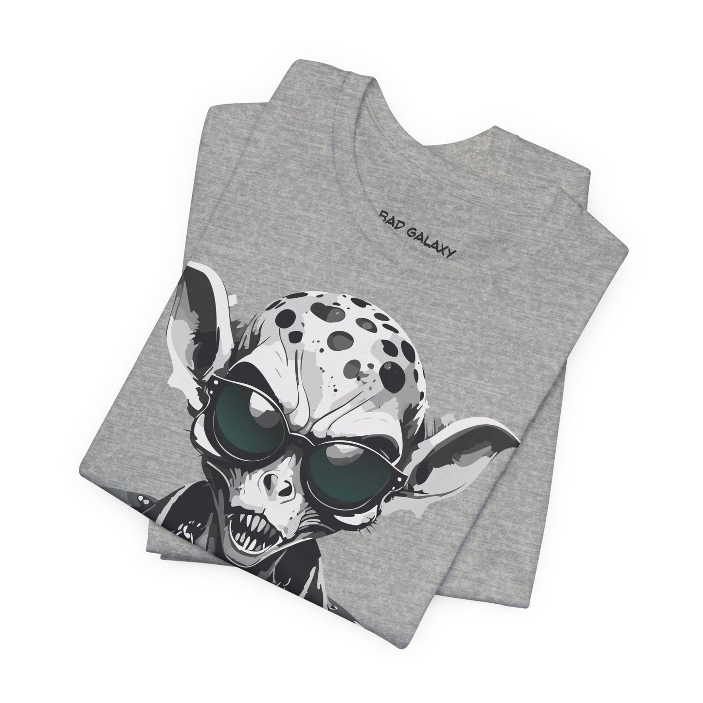 Alien Tee Shirt From Bad Galaxy 100 Percent Cotton Lightweight USA Printed Tee Eco Friendly Inks