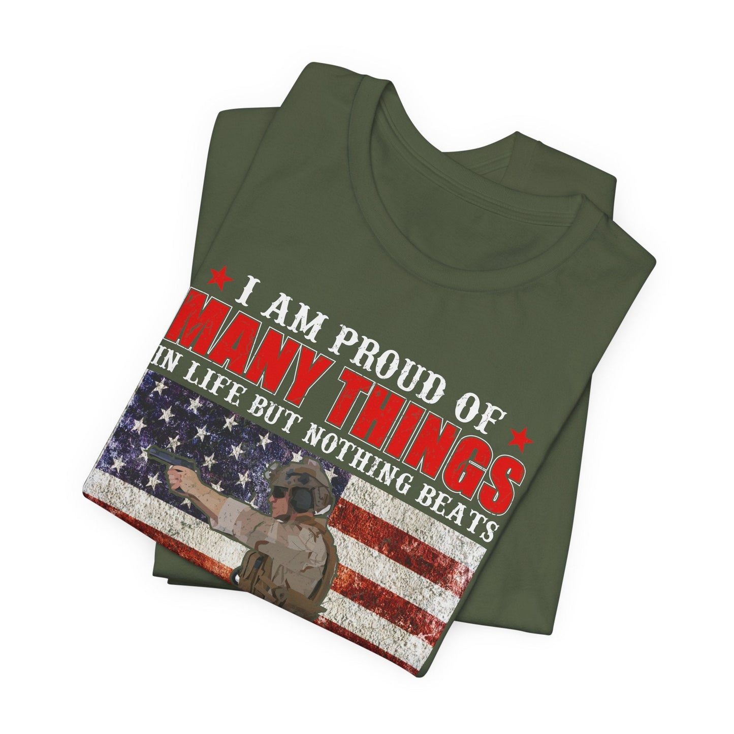 Army Veteran Patriotic Graphic Design Unisex Cotton T-Shirt v28