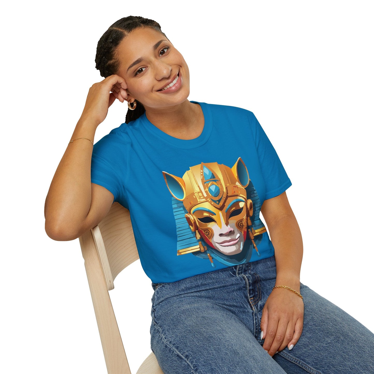 Mask Graphic Unisex Cotton Masquerade Design Artwork Tee 24