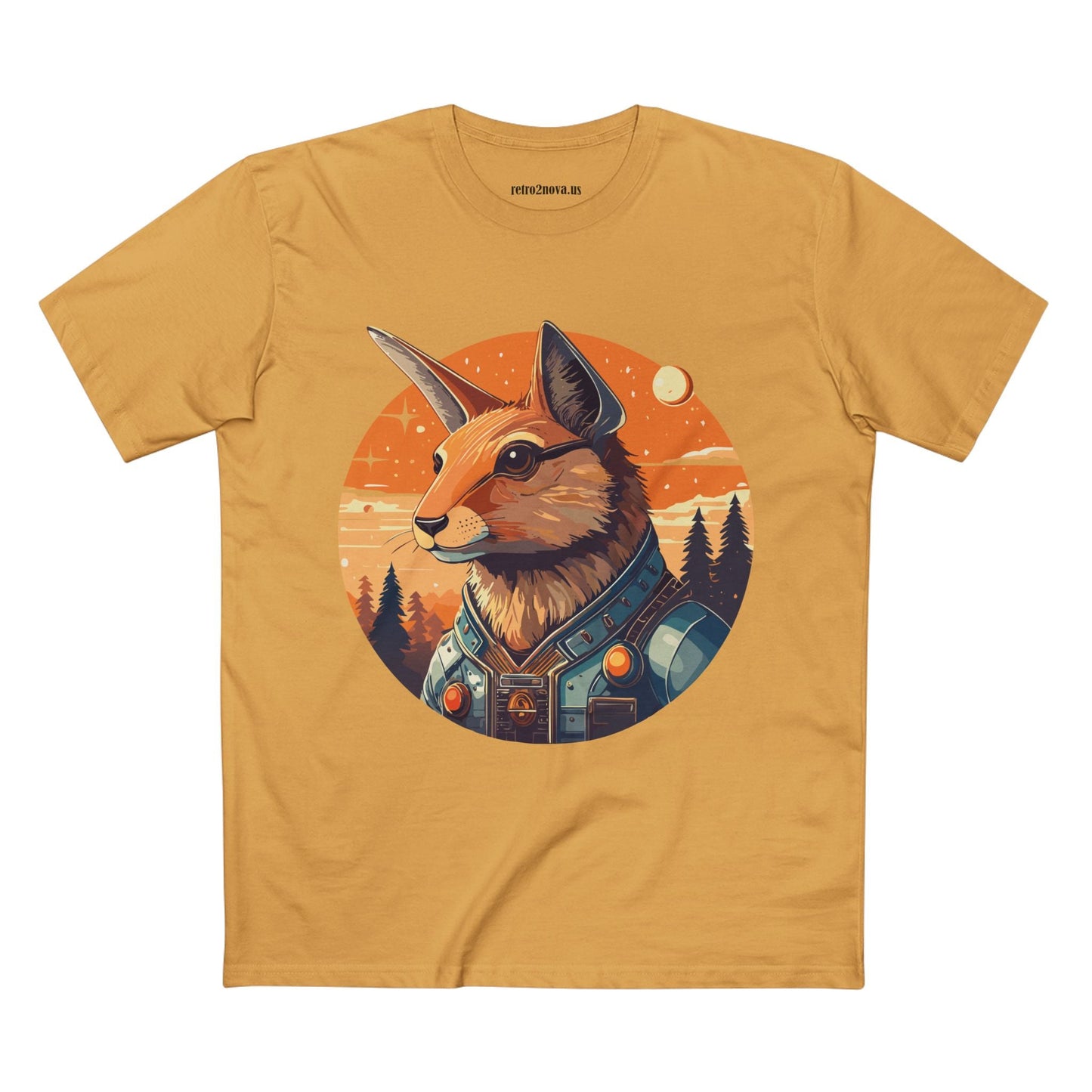 Rabbit Shirt Unisex Premium Cotton Tee With Original Art By Retro2Nova Animal Collection Soft Breathable Comfort