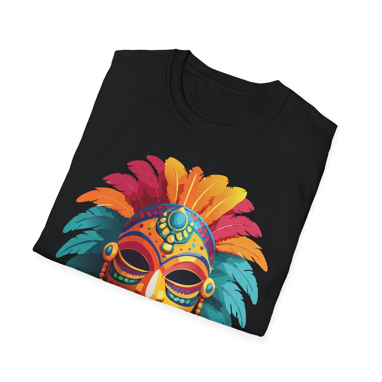 Mask Tee Shirt Unisex Softstyle Gildan 64000 100 Percent Ring Spun Cotton Masquerade Tee